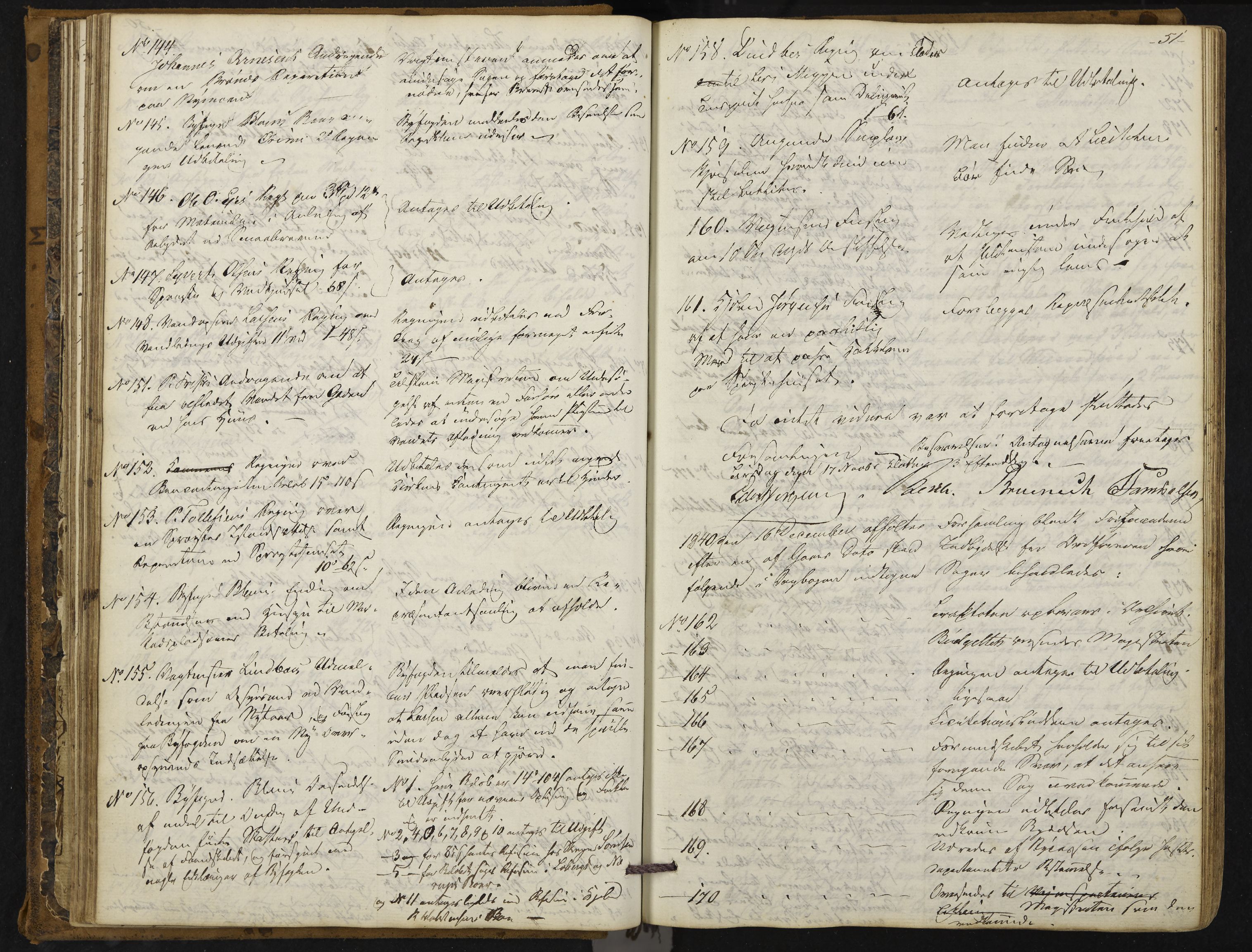 Kongsberg formannskap og sentraladministrasjon, IKAK/0604021-1/A/L0001: Møtebok med register, 1837-1849, p. 51