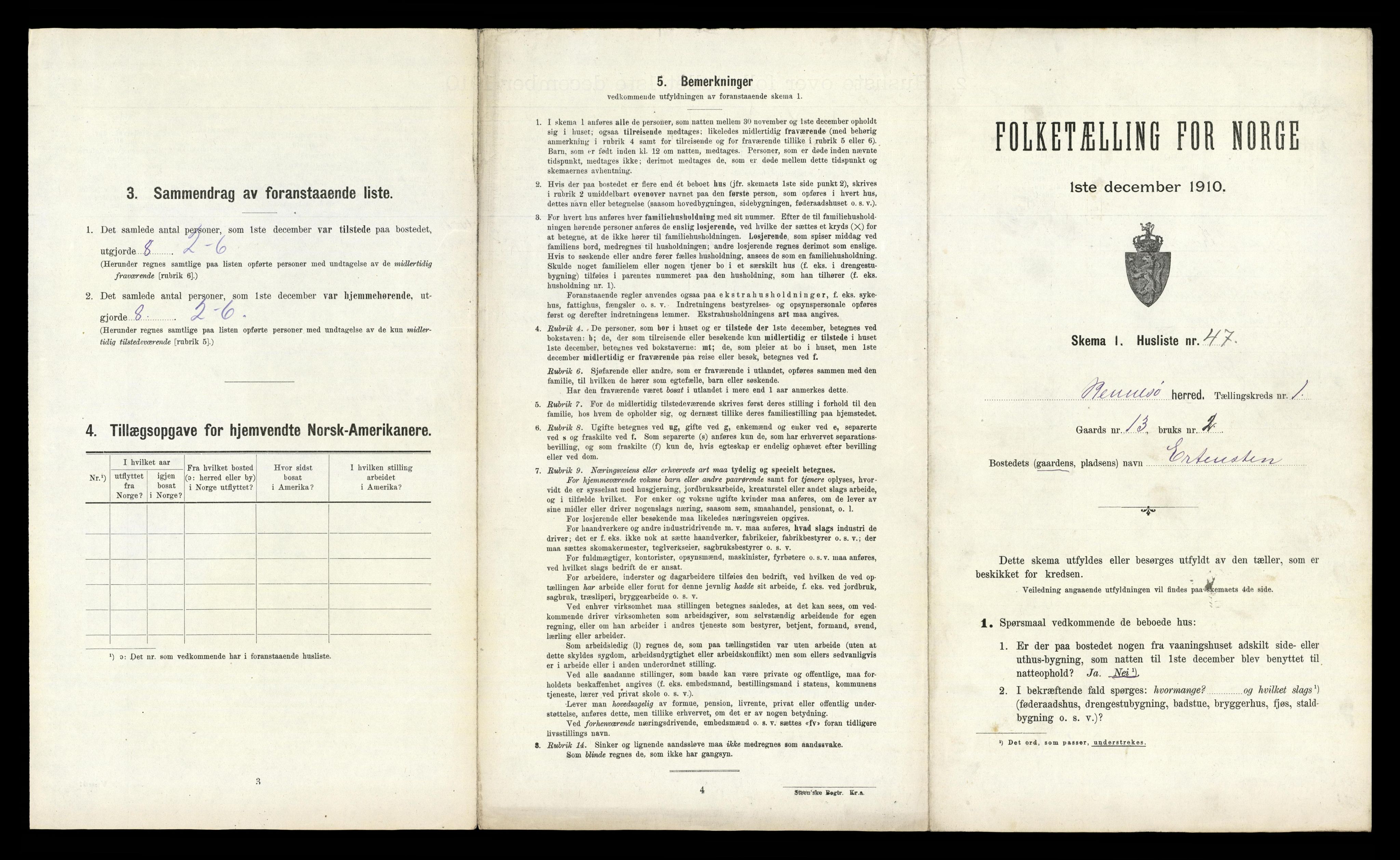 RA, 1910 census for Rennesøy, 1910, p. 111