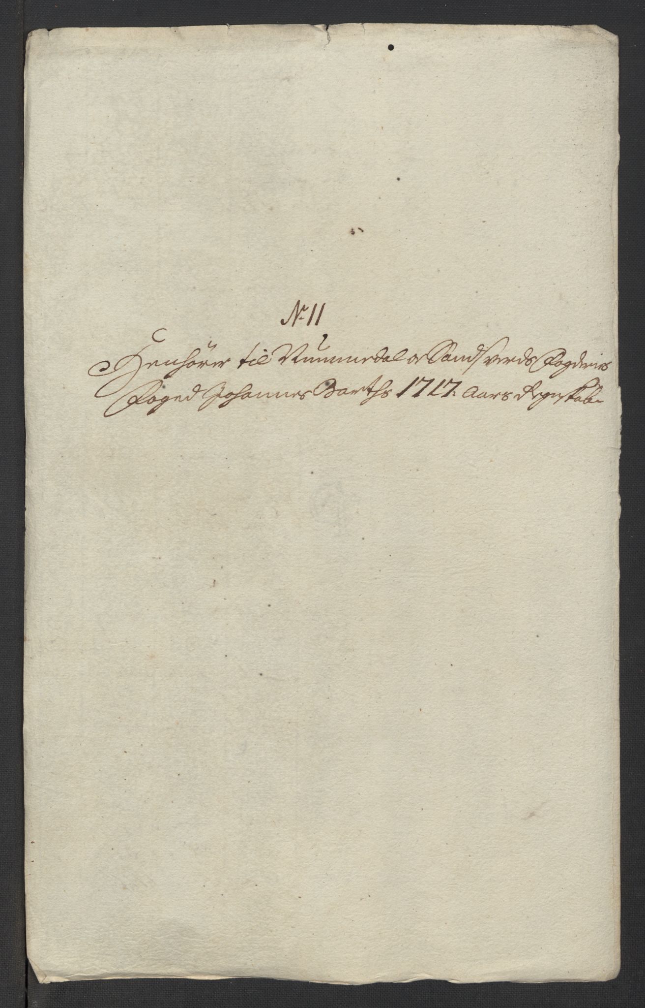 Rentekammeret inntil 1814, Reviderte regnskaper, Fogderegnskap, RA/EA-4092/R24/L1593: Fogderegnskap Numedal og Sandsvær, 1717, p. 265