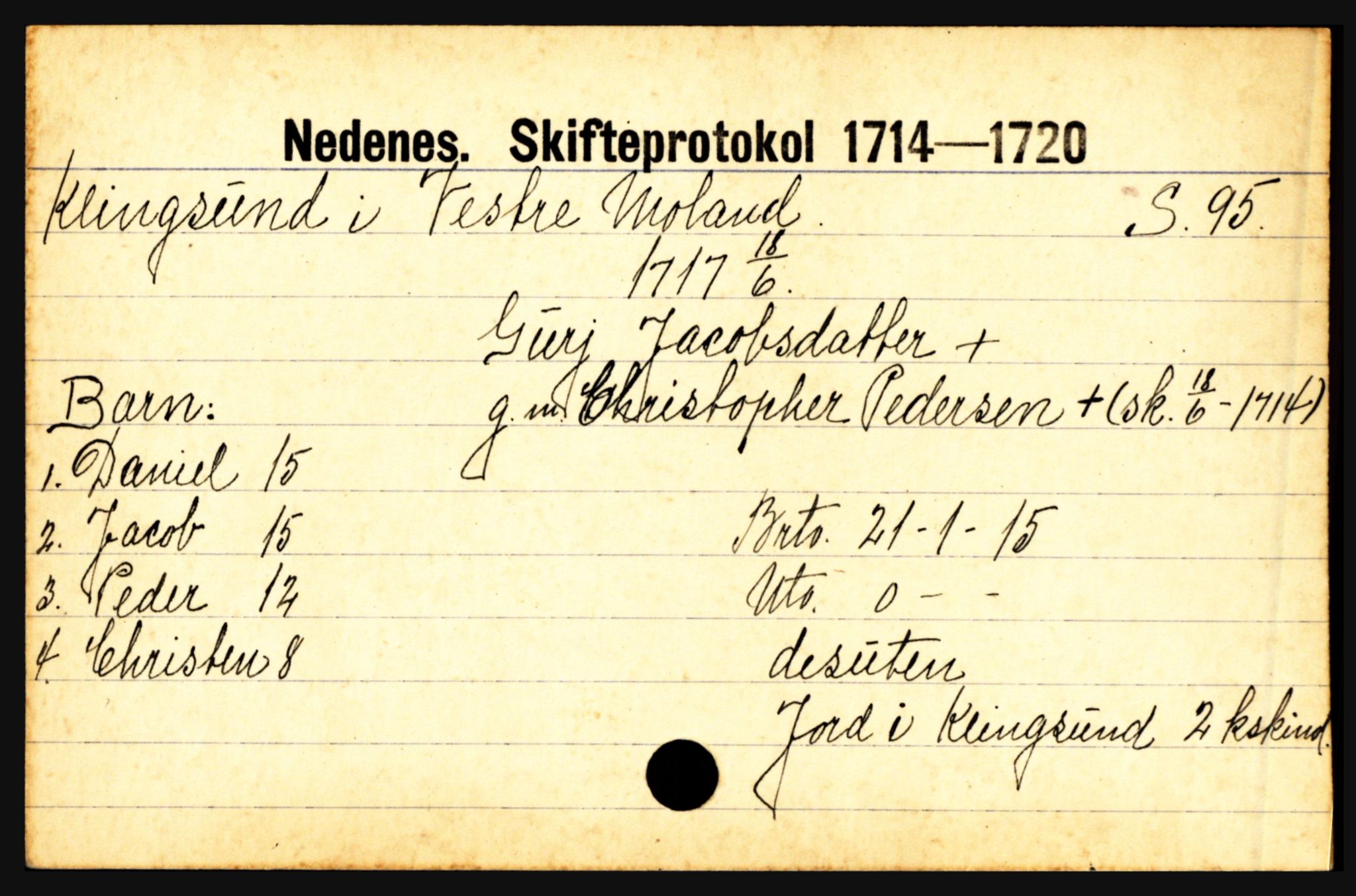 Nedenes sorenskriveri før 1824, AV/SAK-1221-0007/H, p. 14933