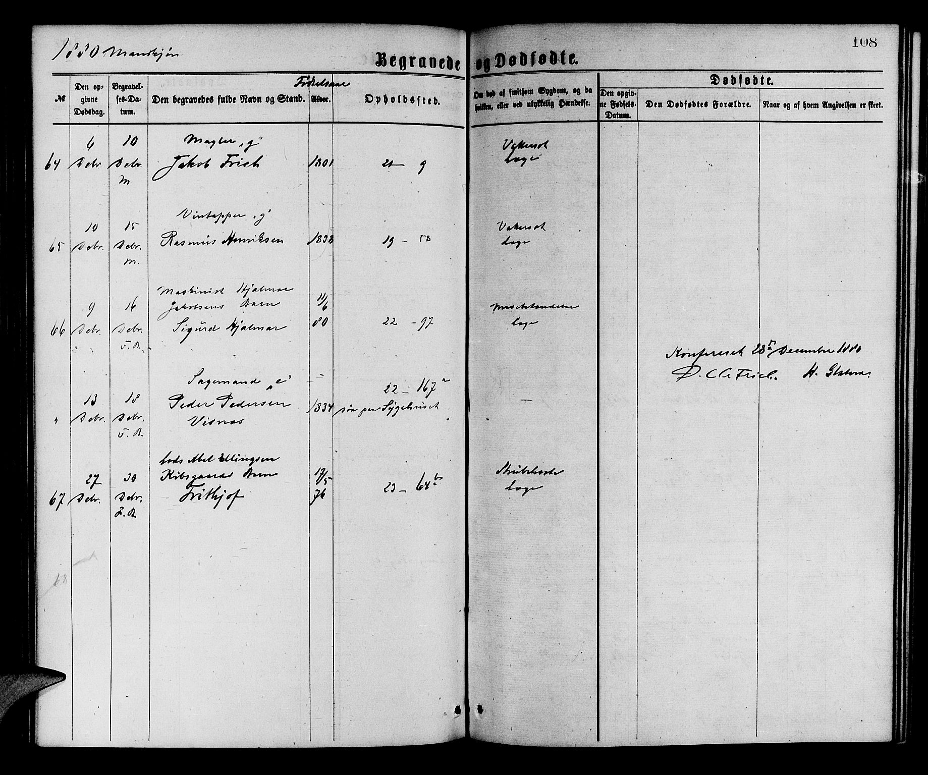 Korskirken sokneprestembete, AV/SAB-A-76101/H/Hab: Parish register (copy) no. E 3, 1871-1883, p. 108