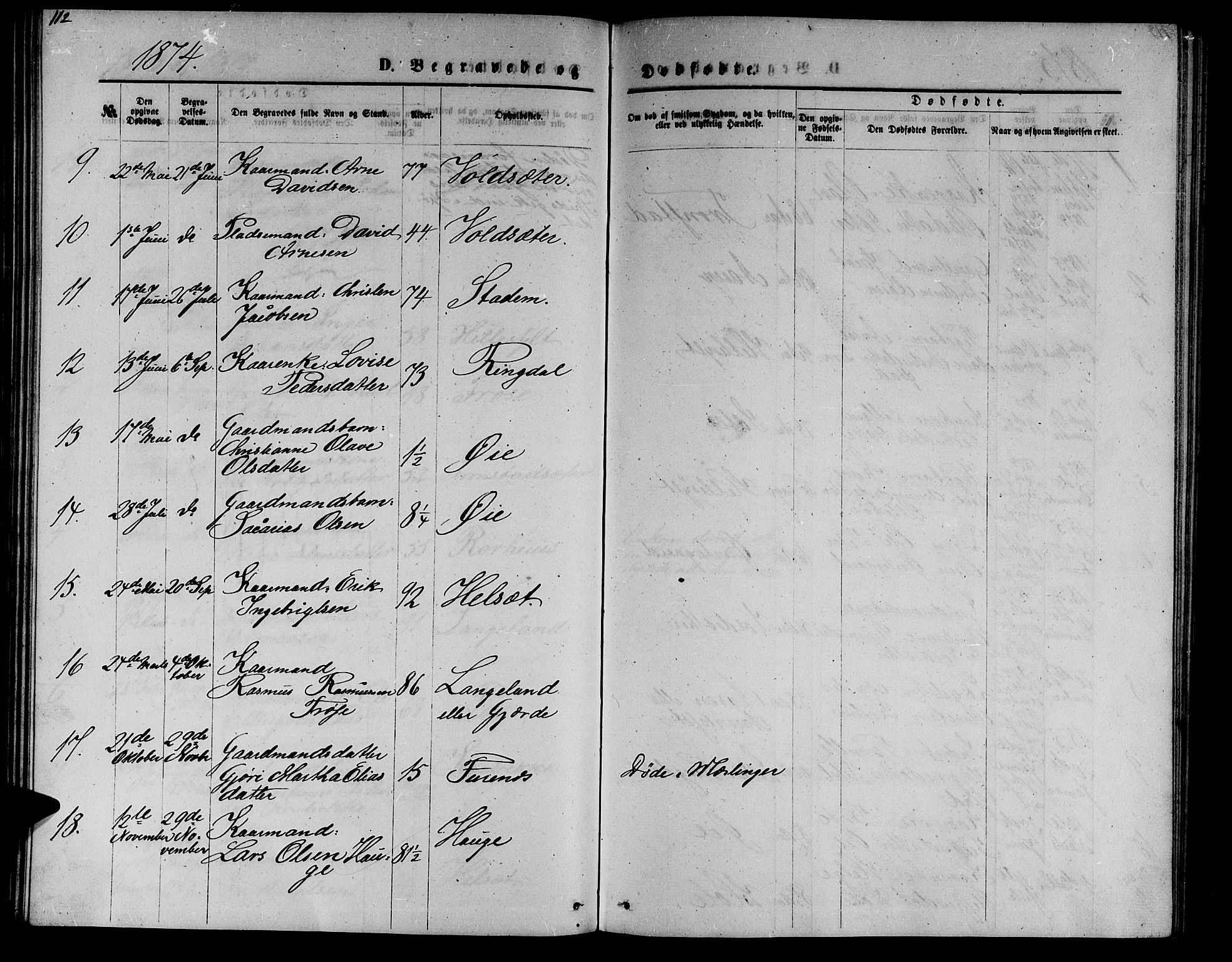 Ministerialprotokoller, klokkerbøker og fødselsregistre - Møre og Romsdal, SAT/A-1454/517/L0229: Parish register (copy) no. 517C02, 1864-1879, p. 112