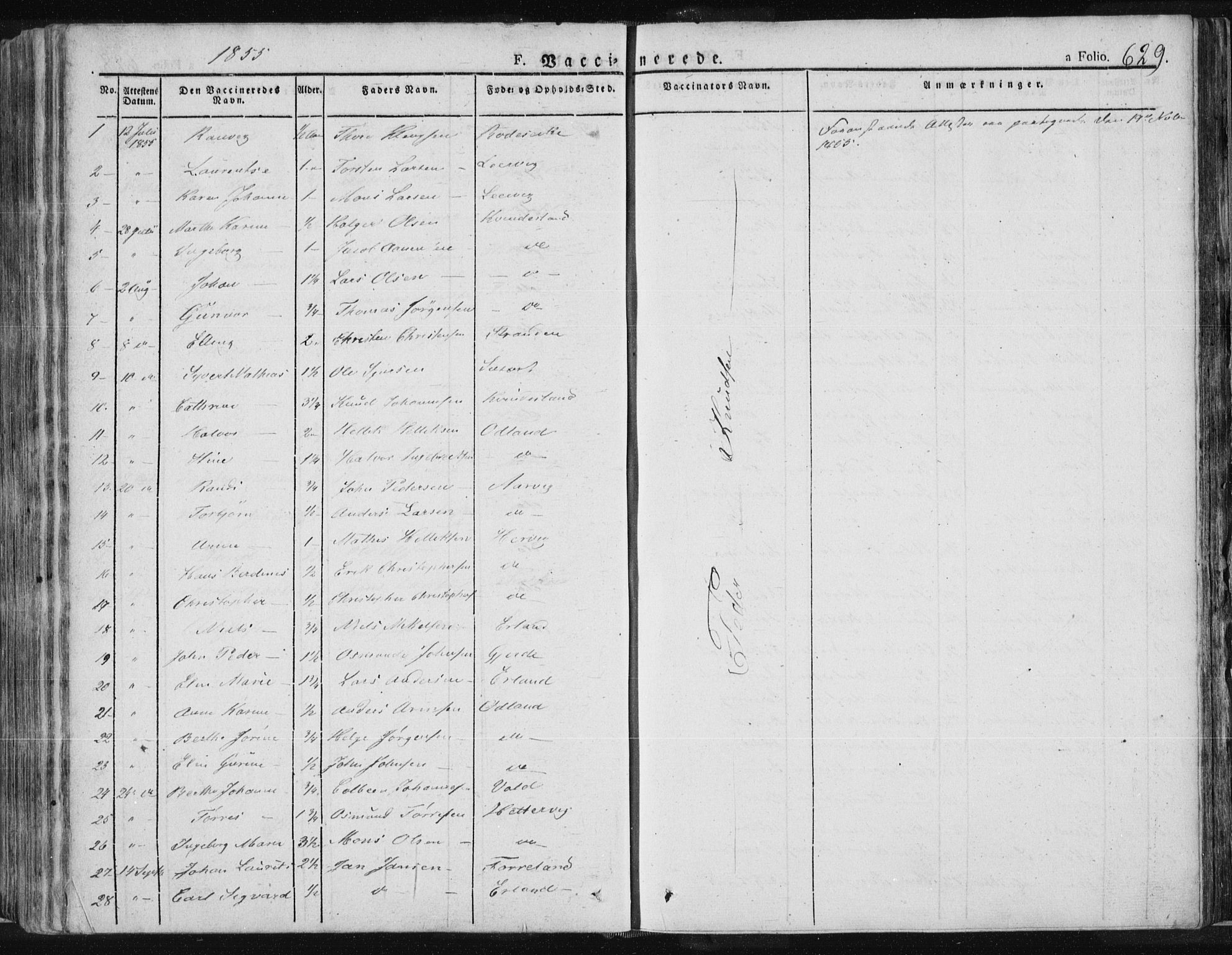 Tysvær sokneprestkontor, SAST/A -101864/H/Ha/Haa/L0001: Parish register (official) no. A 1.2, 1831-1856, p. 629
