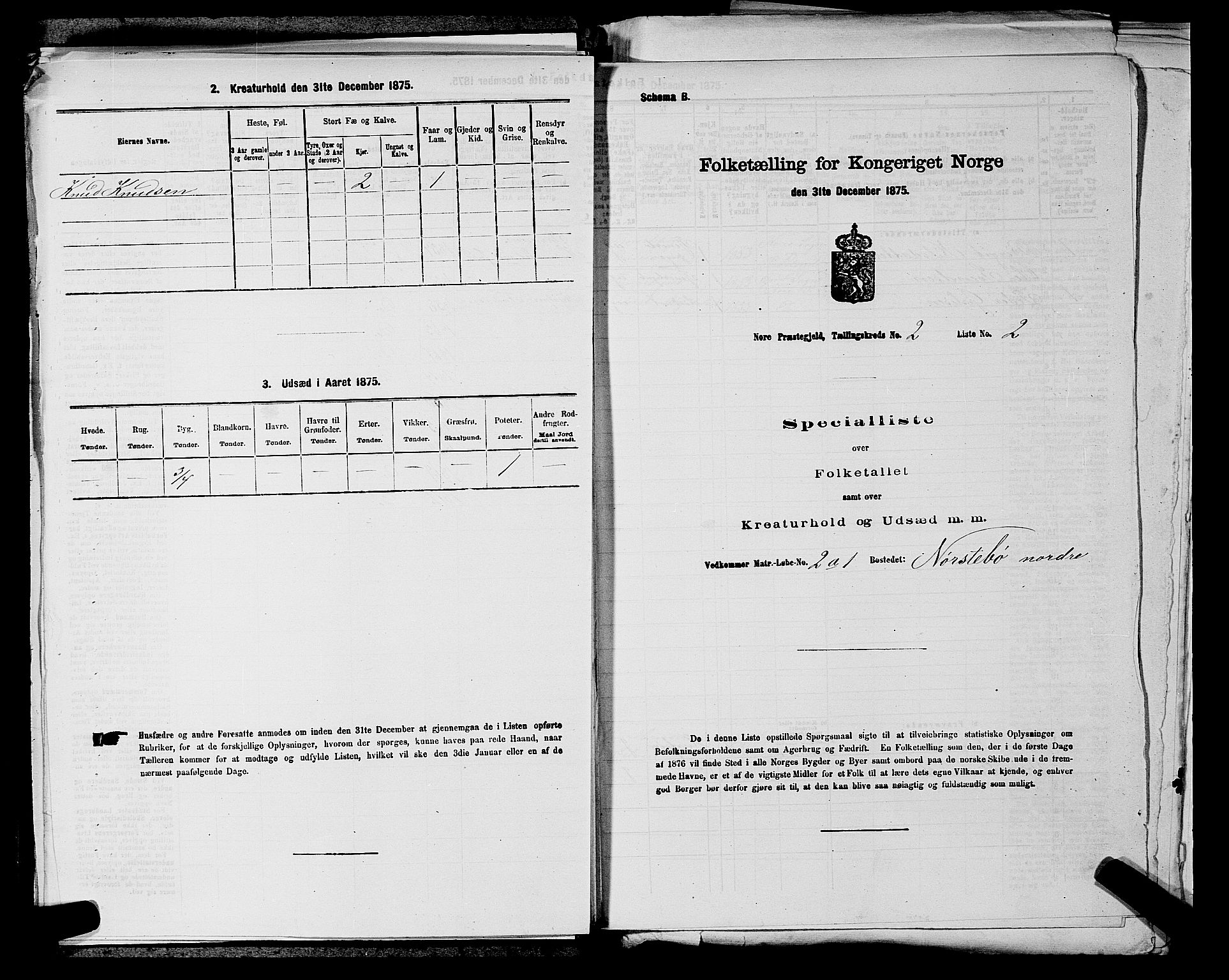 SAKO, 1875 census for 0633P Nore, 1875, p. 328