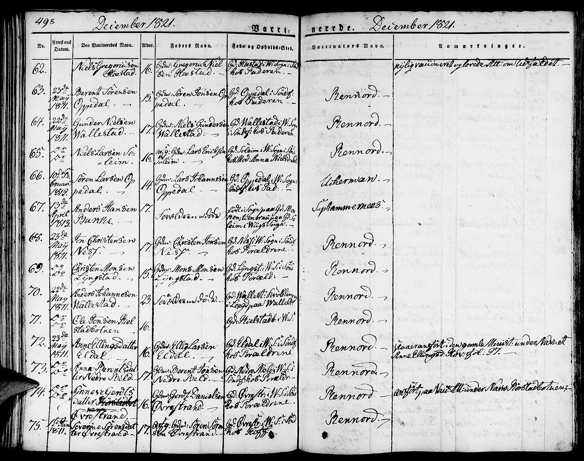 Gaular sokneprestembete, AV/SAB-A-80001/H/Haa: Parish register (official) no. A 3, 1821-1840, p. 498