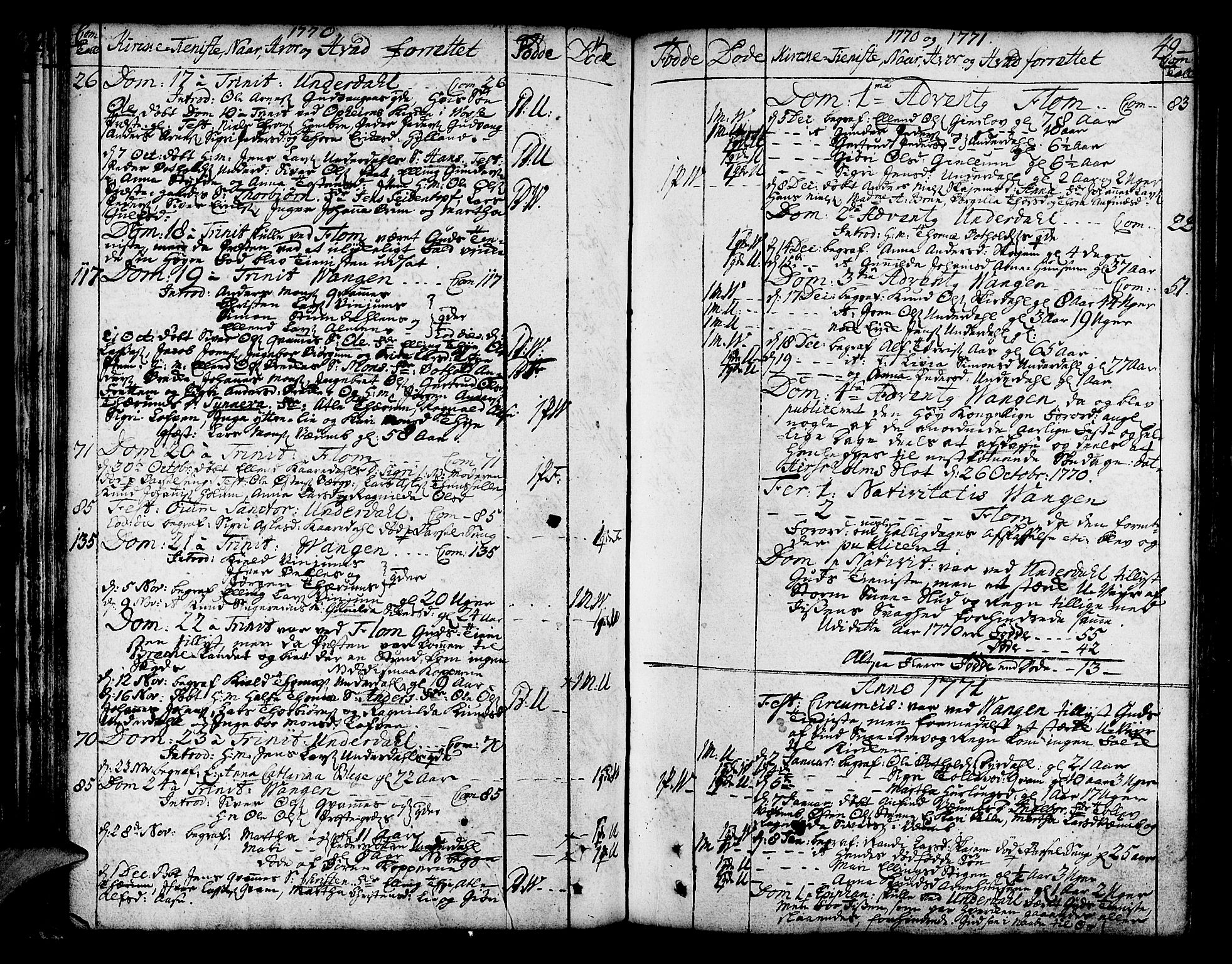 Aurland sokneprestembete, SAB/A-99937/H/Ha/Haa/L0004: Parish register (official) no. A 4, 1756-1801, p. 49