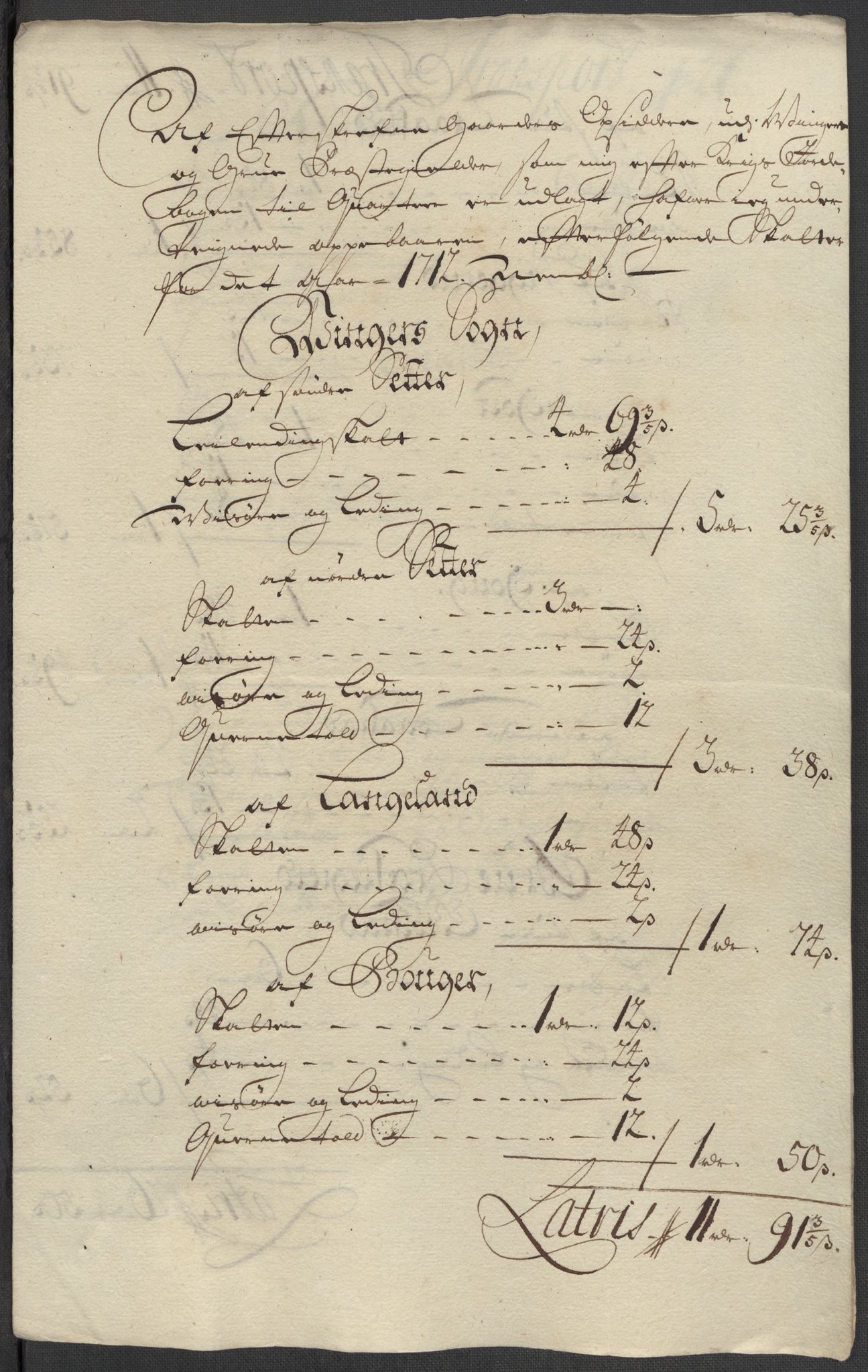 Rentekammeret inntil 1814, Reviderte regnskaper, Fogderegnskap, AV/RA-EA-4092/R13/L0849: Fogderegnskap Solør, Odal og Østerdal, 1712, p. 339