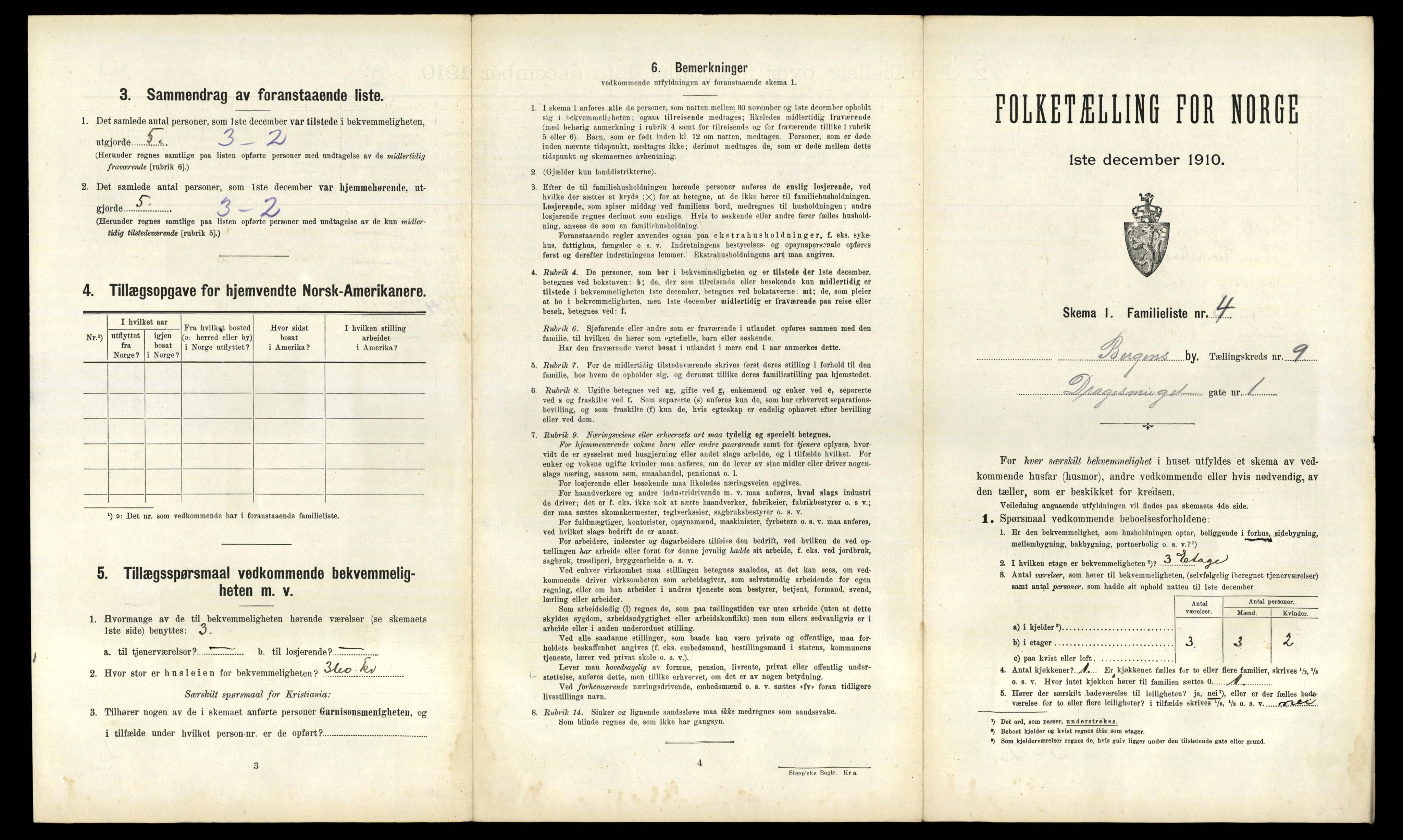 RA, 1910 census for Bergen, 1910, p. 2893