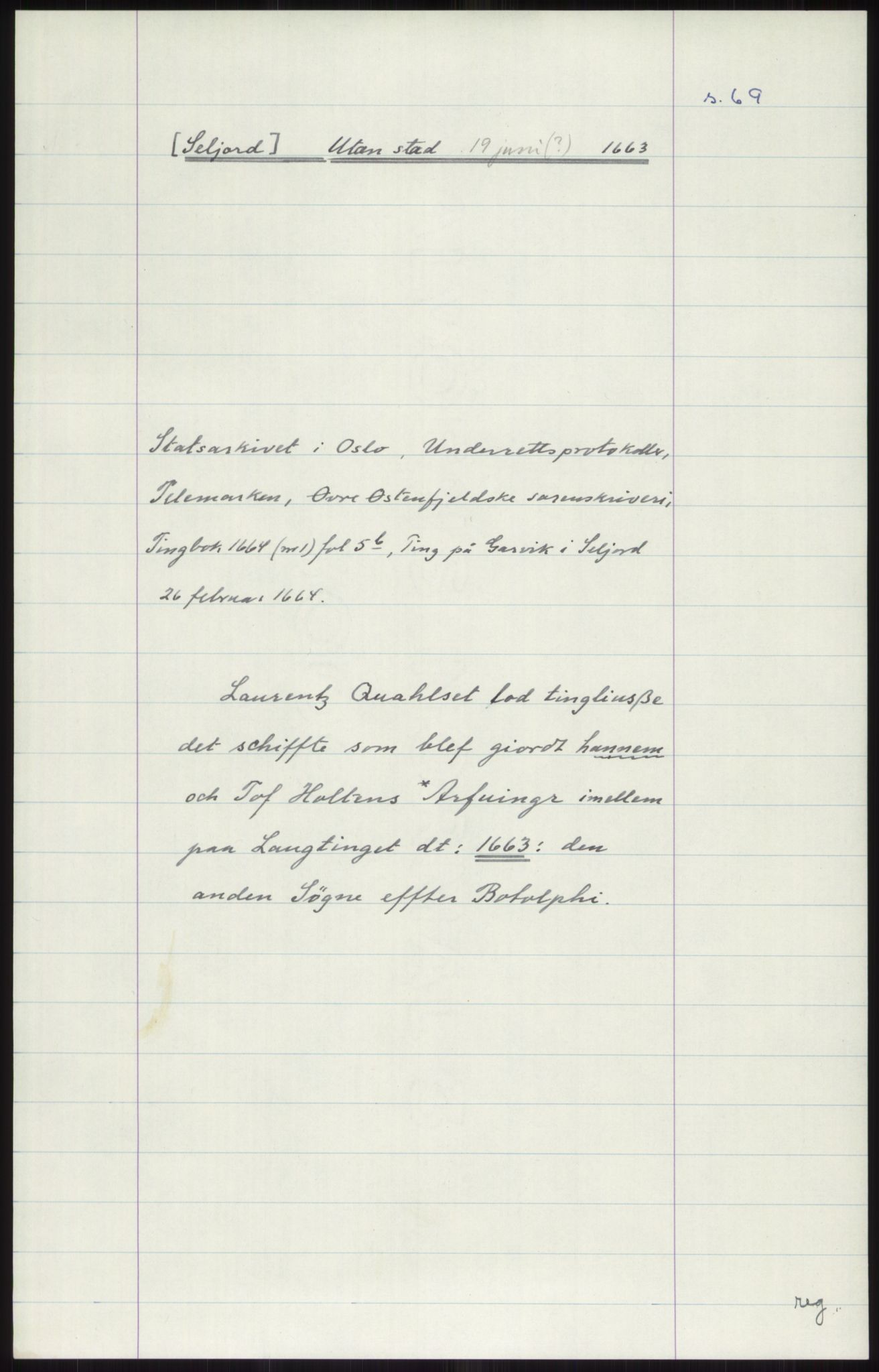 Samlinger til kildeutgivelse, Diplomavskriftsamlingen, AV/RA-EA-4053/H/Ha, p. 3439