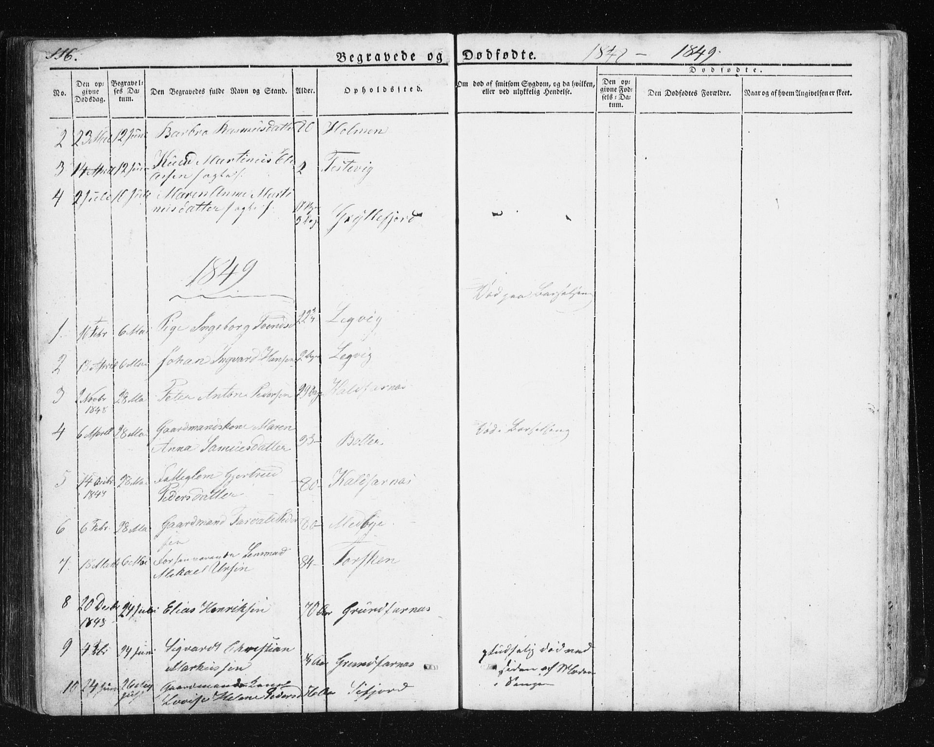 Berg sokneprestkontor, SATØ/S-1318/G/Ga/Gab/L0011klokker: Parish register (copy) no. 11, 1833-1878, p. 116