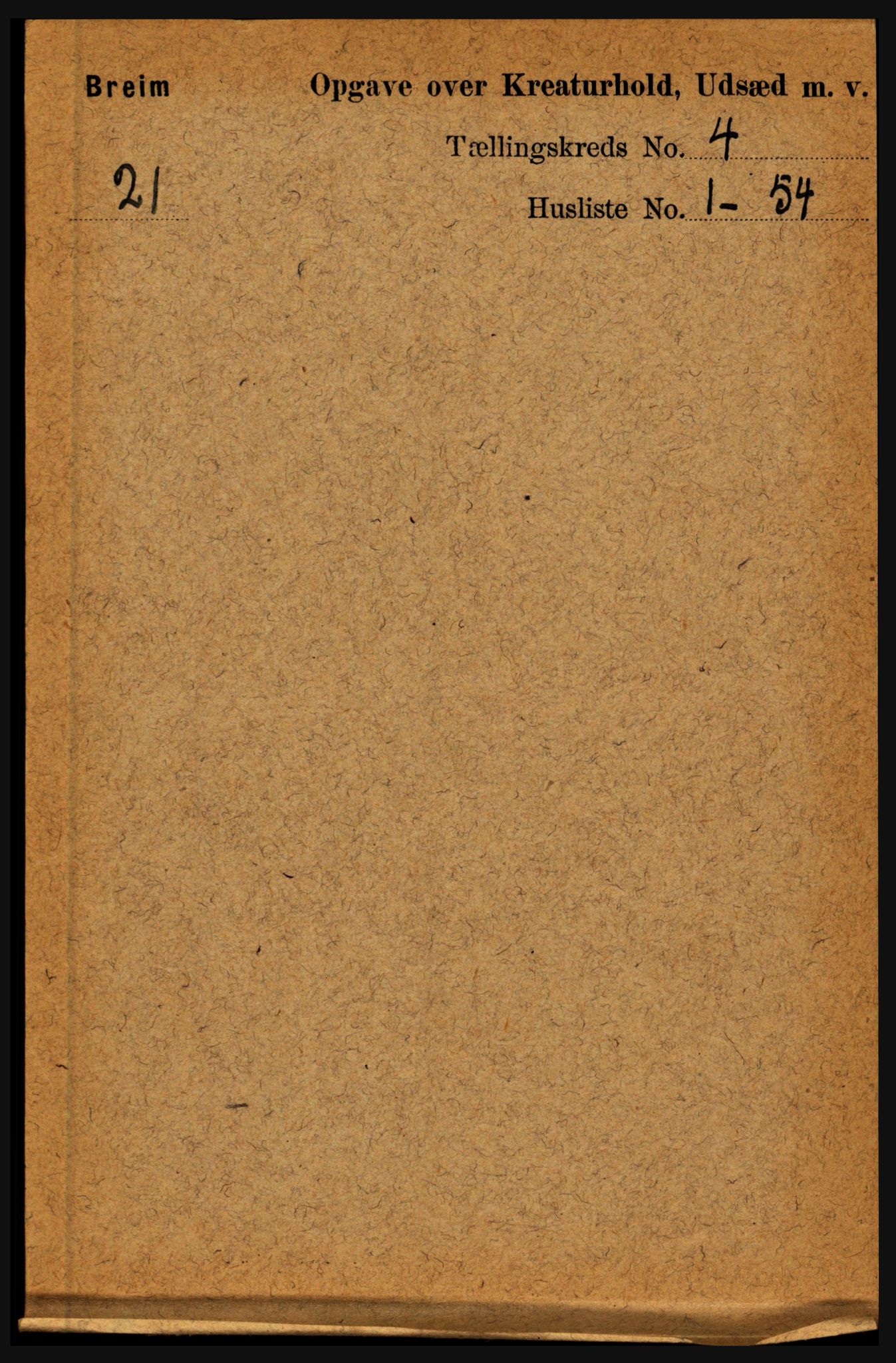 RA, 1891 census for 1446 Breim, 1891, p. 2660