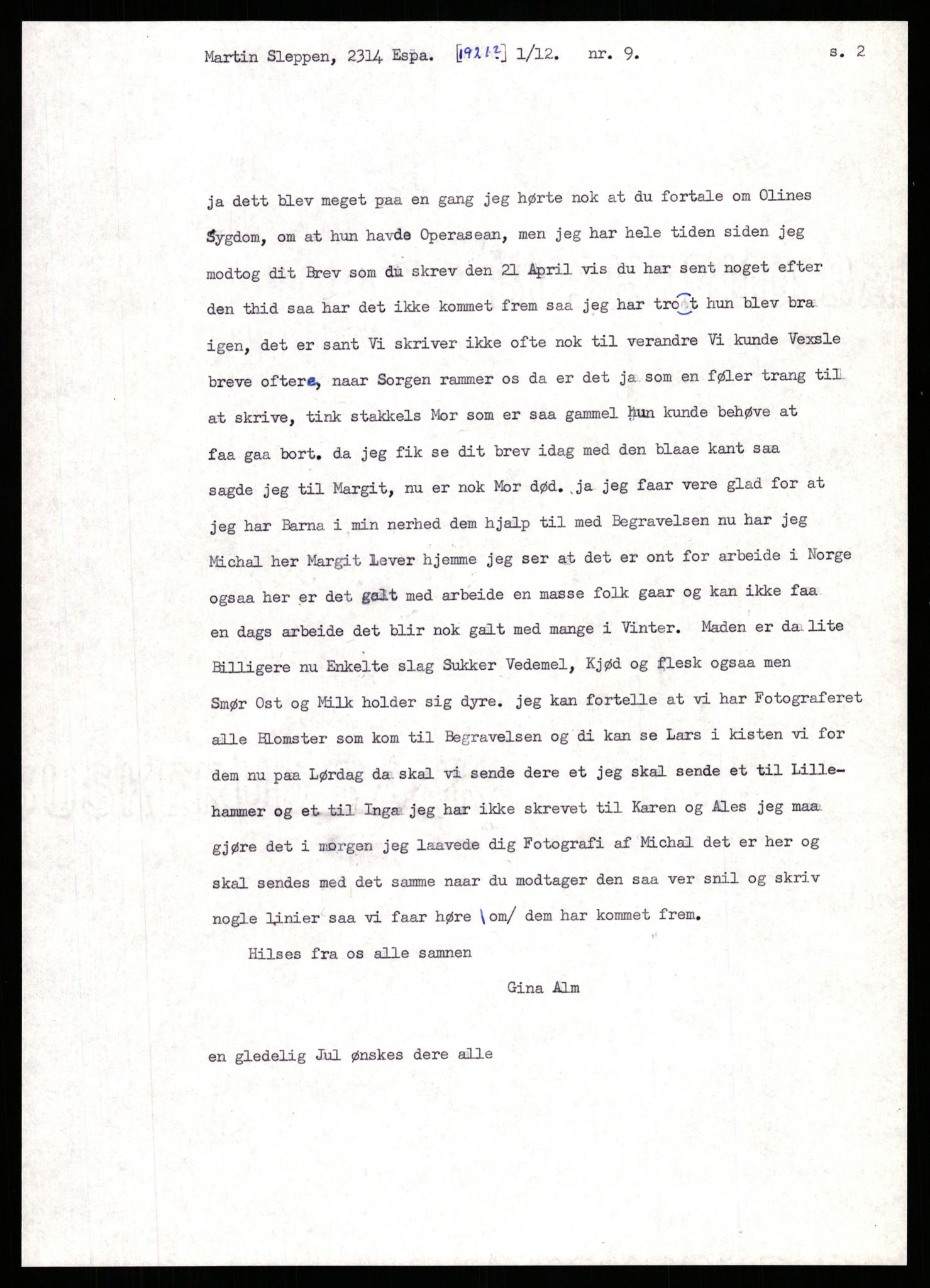 Samlinger til kildeutgivelse, Amerikabrevene, AV/RA-EA-4057/F/L0009: Innlån fra Hedmark: Statsarkivet i Hamar - Wærenskjold, 1838-1914, p. 168