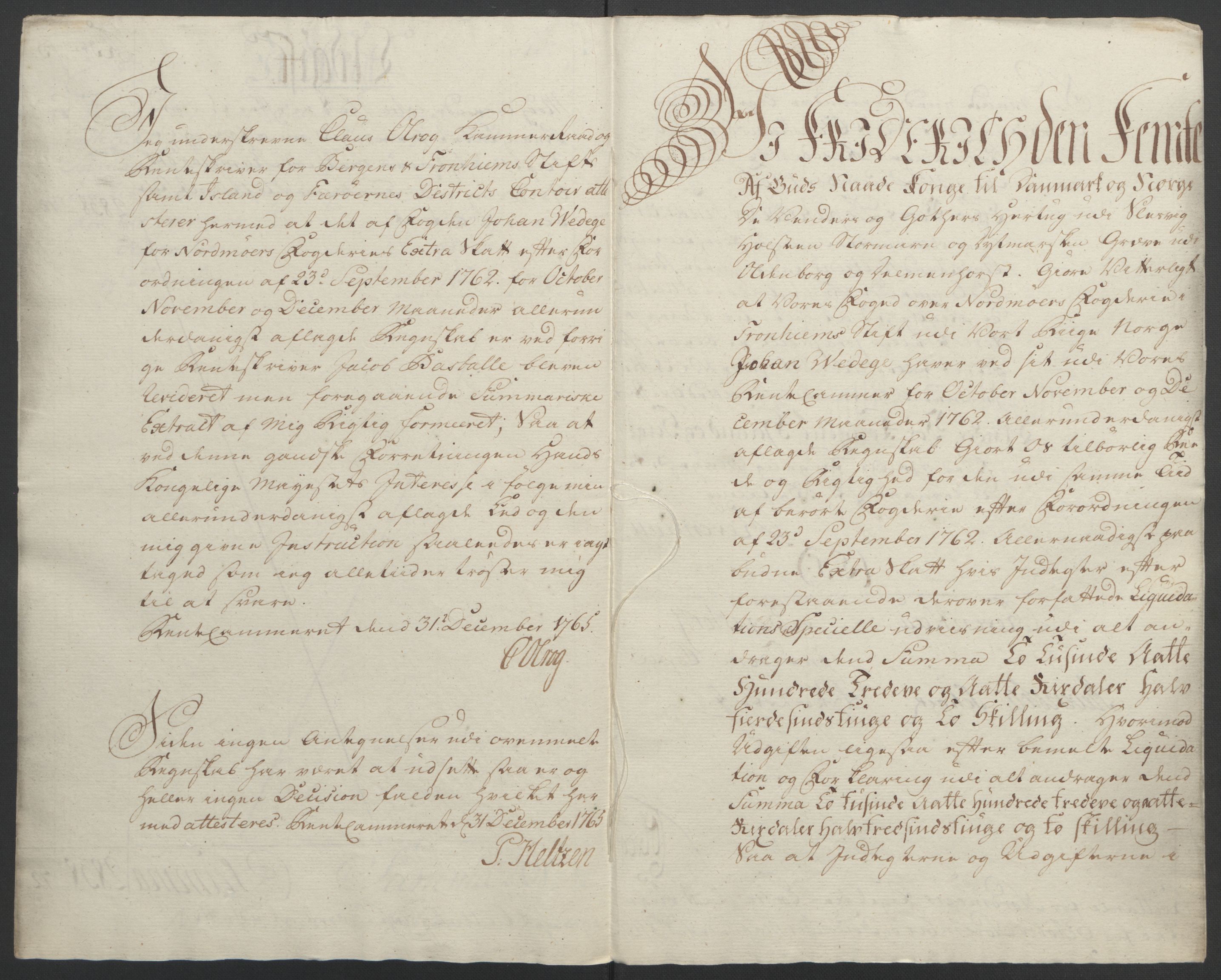 Rentekammeret inntil 1814, Reviderte regnskaper, Fogderegnskap, AV/RA-EA-4092/R56/L3841: Ekstraskatten Nordmøre, 1762-1763, p. 10