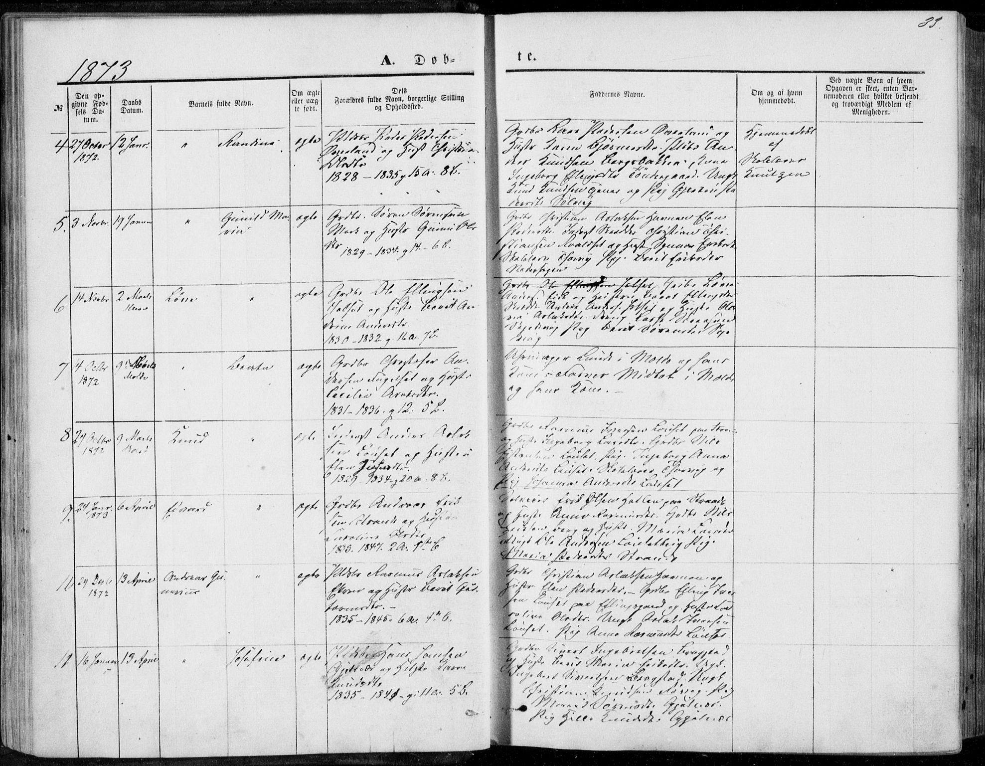 Ministerialprotokoller, klokkerbøker og fødselsregistre - Møre og Romsdal, SAT/A-1454/555/L0655: Parish register (official) no. 555A05, 1869-1886, p. 33