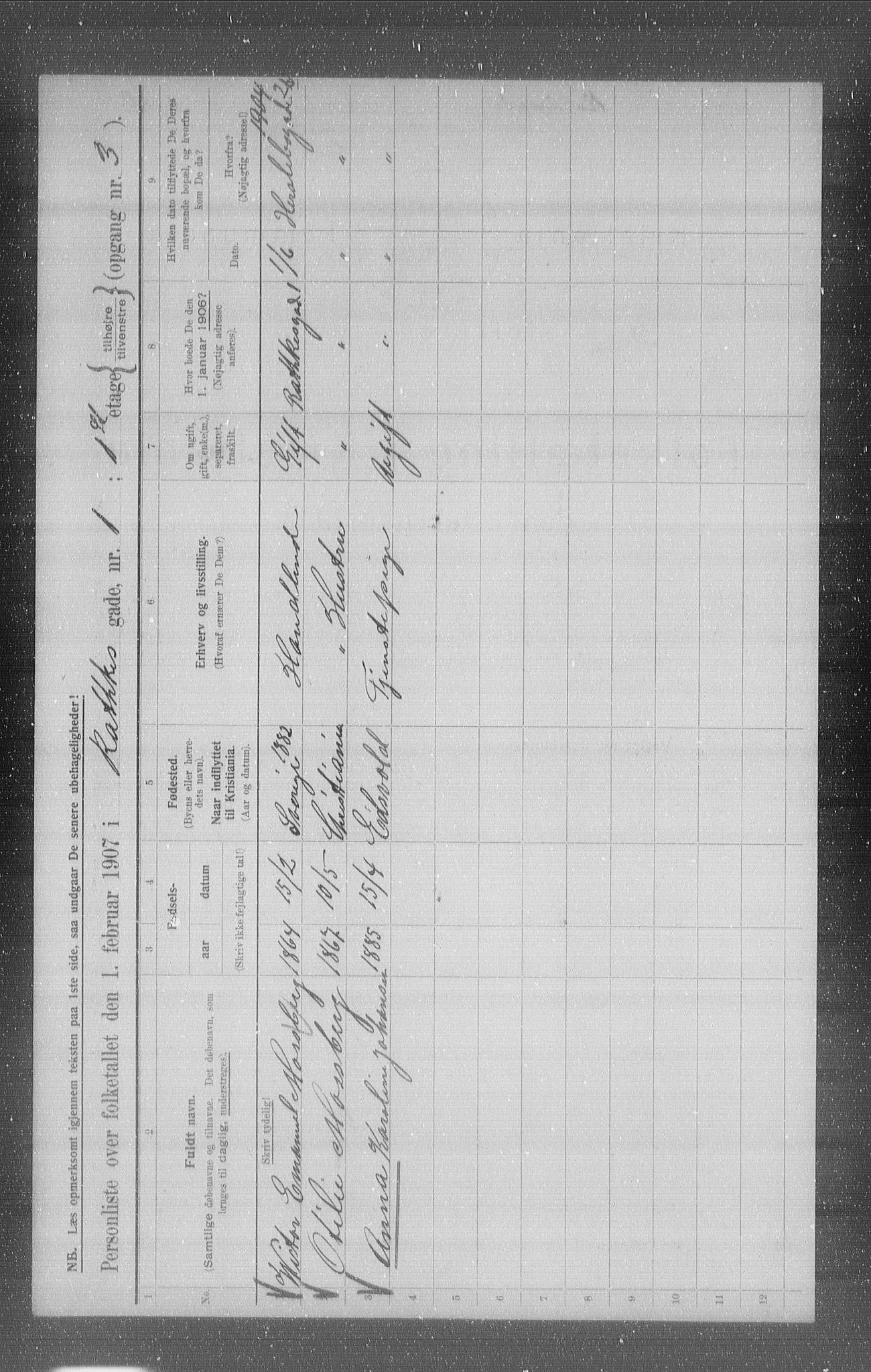 OBA, Municipal Census 1907 for Kristiania, 1907, p. 41804