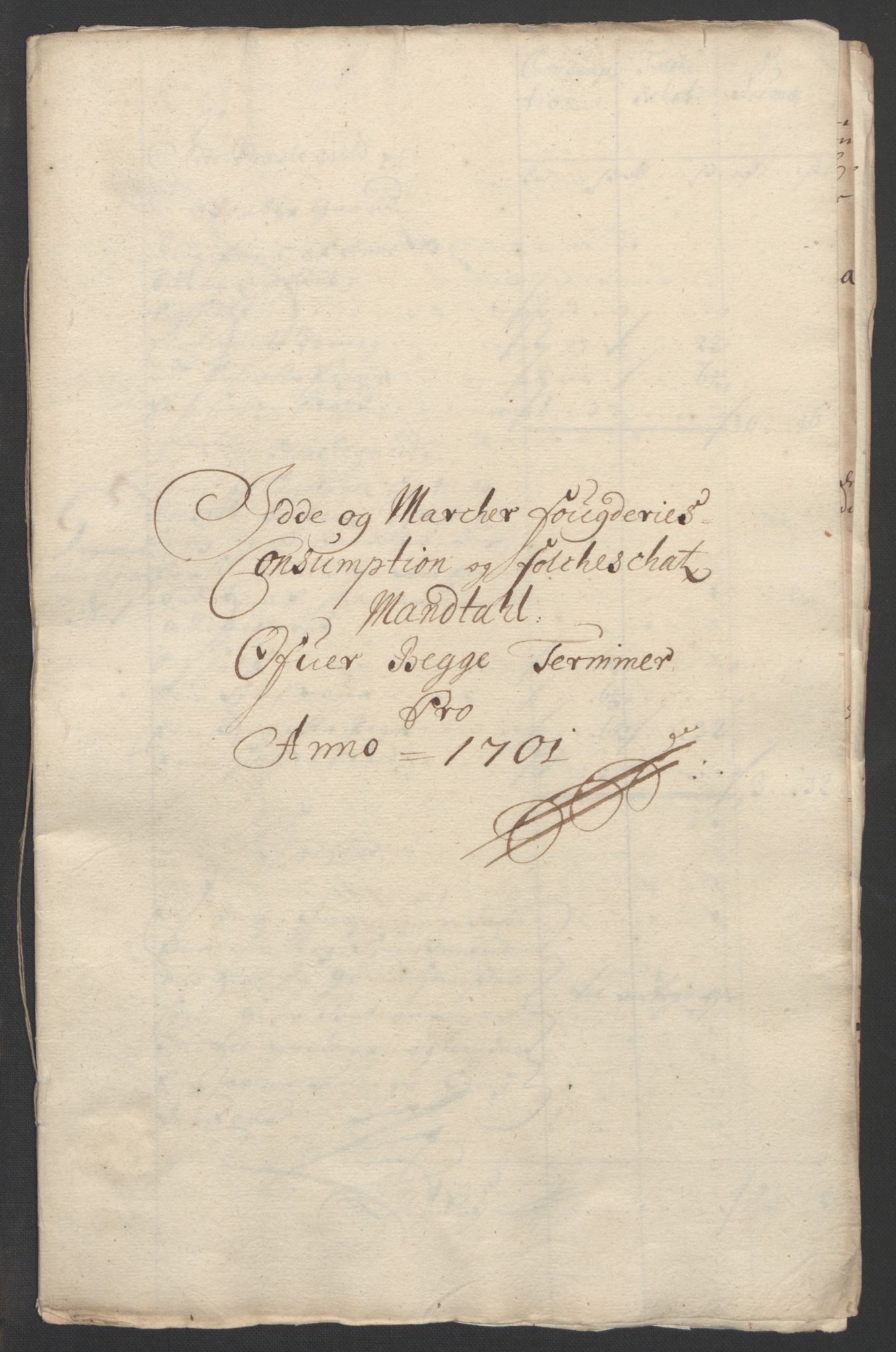 Rentekammeret inntil 1814, Reviderte regnskaper, Fogderegnskap, RA/EA-4092/R01/L0015: Fogderegnskap Idd og Marker, 1700-1701, p. 285