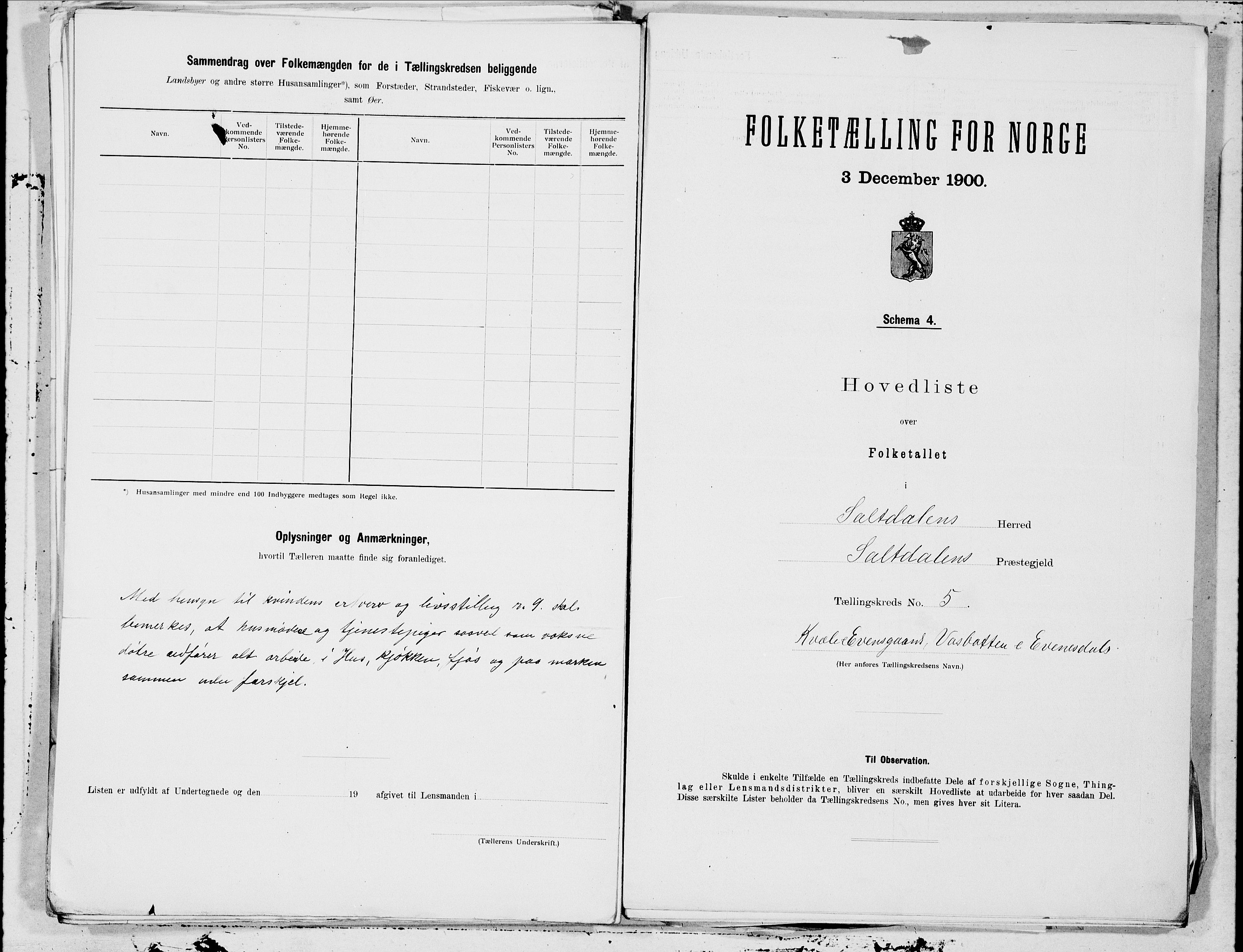 SAT, 1900 census for Saltdal, 1900, p. 12