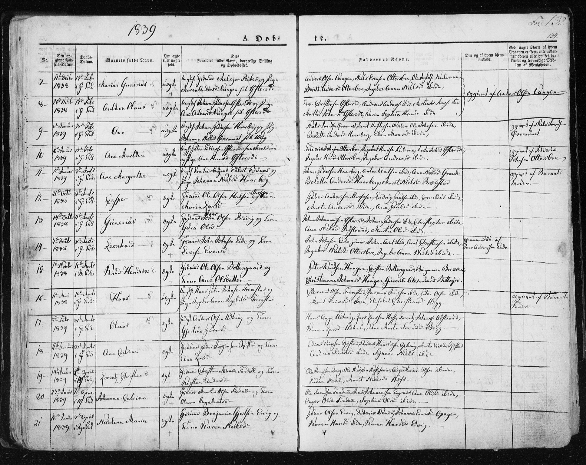 Ministerialprotokoller, klokkerbøker og fødselsregistre - Sør-Trøndelag, SAT/A-1456/659/L0735: Parish register (official) no. 659A05, 1826-1841, p. 132