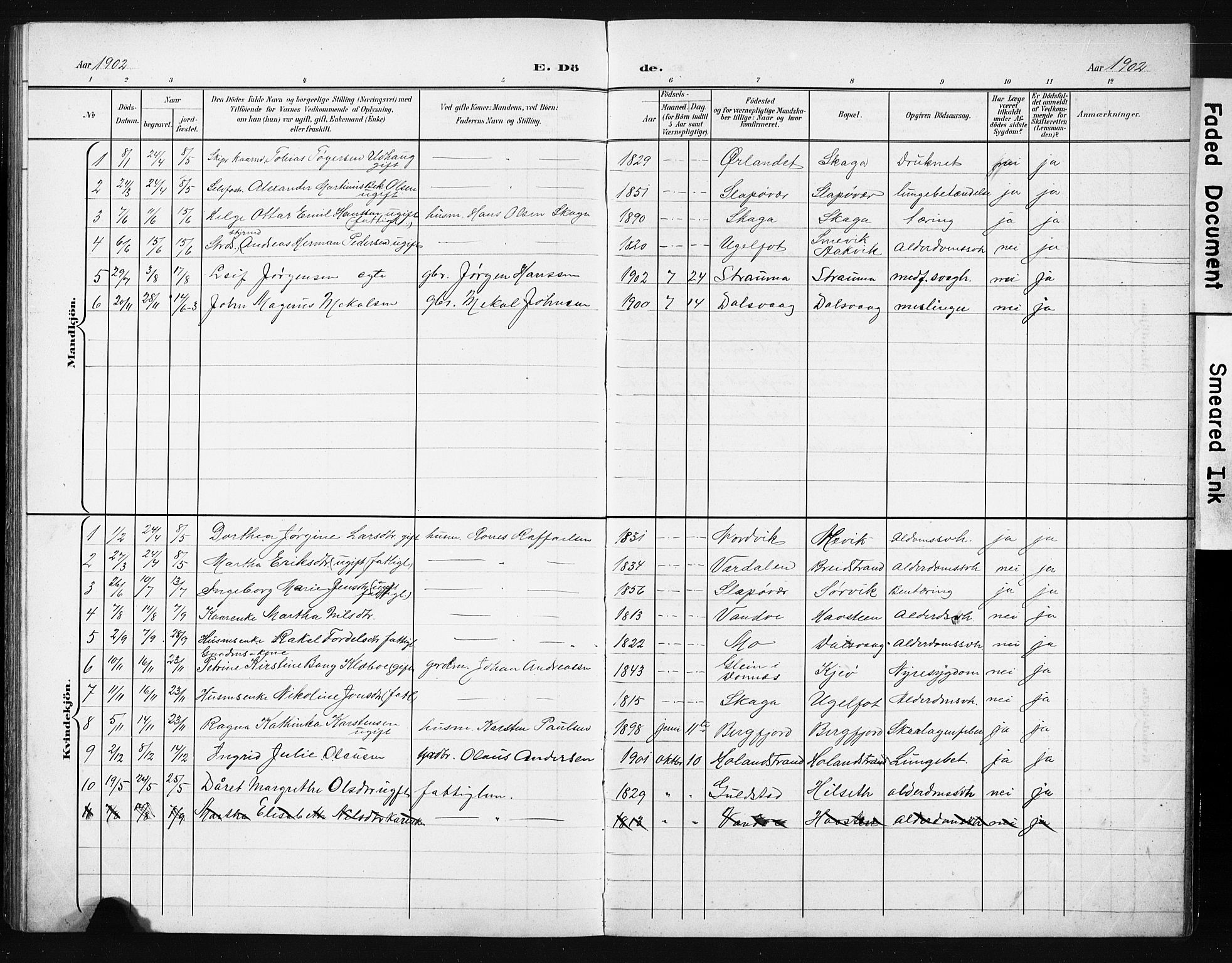 Ministerialprotokoller, klokkerbøker og fødselsregistre - Nordland, AV/SAT-A-1459/836/L0538: Parish register (copy) no. 836C02, 1901-1917