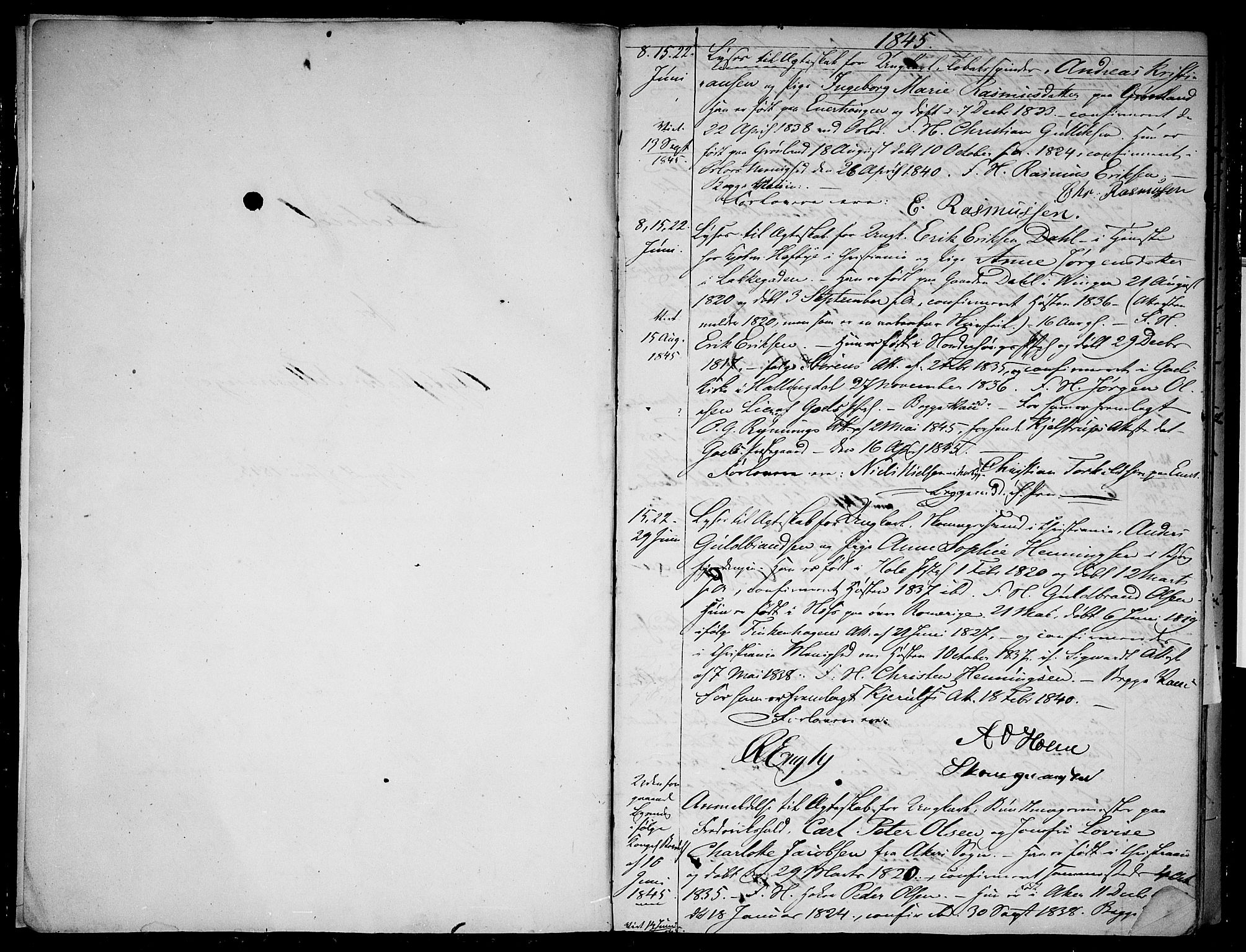 Aker prestekontor kirkebøker, AV/SAO-A-10861/H/L0003: Banns register no. 3, 1845-1848