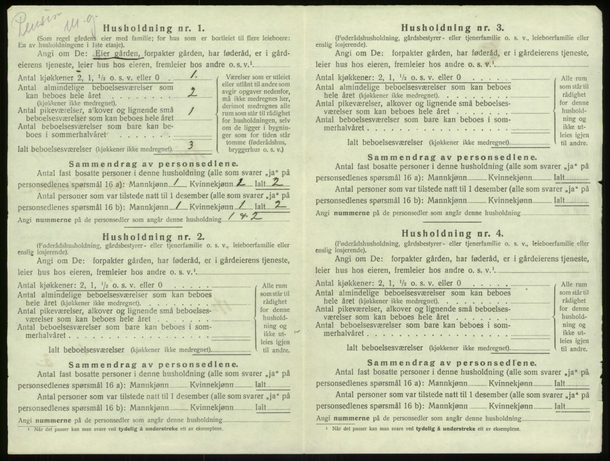 SAB, 1920 census for Haus, 1920, p. 1544