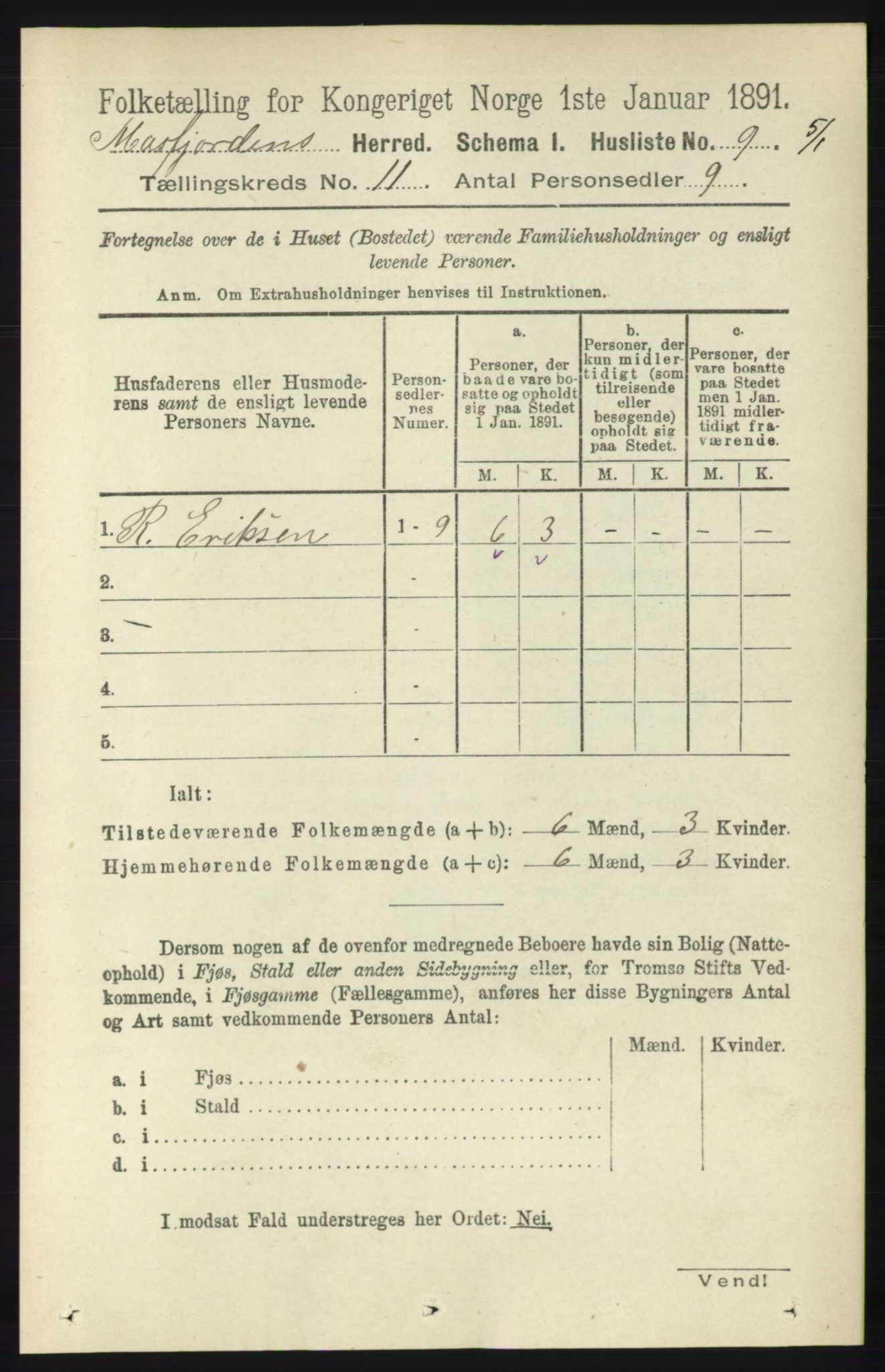RA, 1891 census for 1266 Masfjorden, 1891, p. 2251