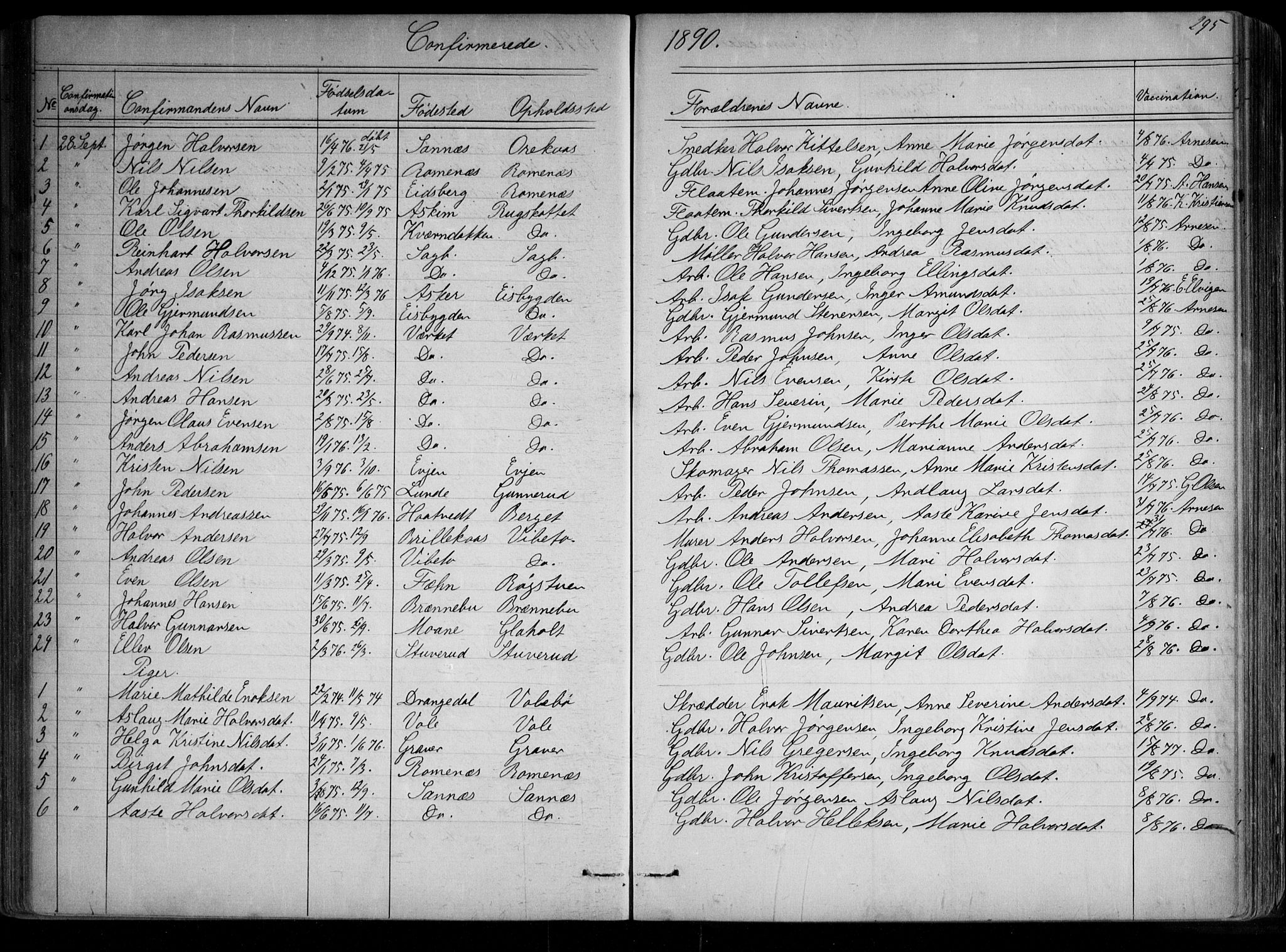 Holla kirkebøker, SAKO/A-272/G/Ga/L0004: Parish register (copy) no. I 4, 1867-1890, p. 295