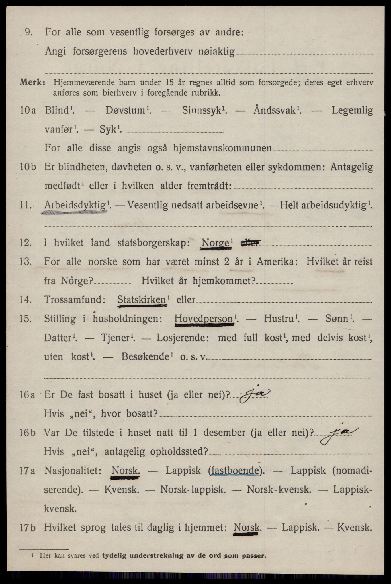 SAT, 1920 census for Horg, 1920, p. 4061