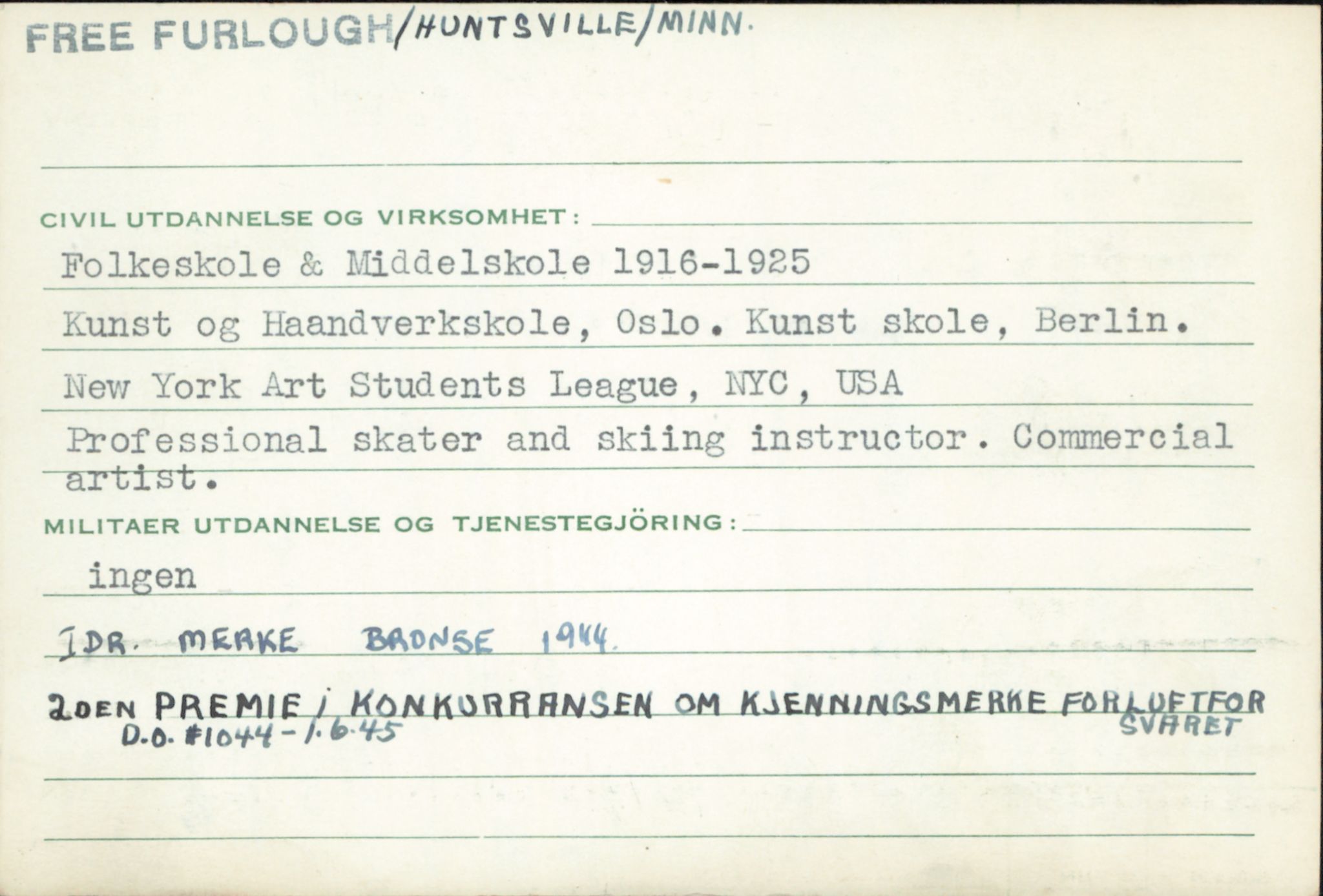 Forsvaret, Forsvarets overkommando/Luftforsvarsstaben, RA/RAFA-4079/P/Pa/L0024: Personellpapirer, 1910, p. 291