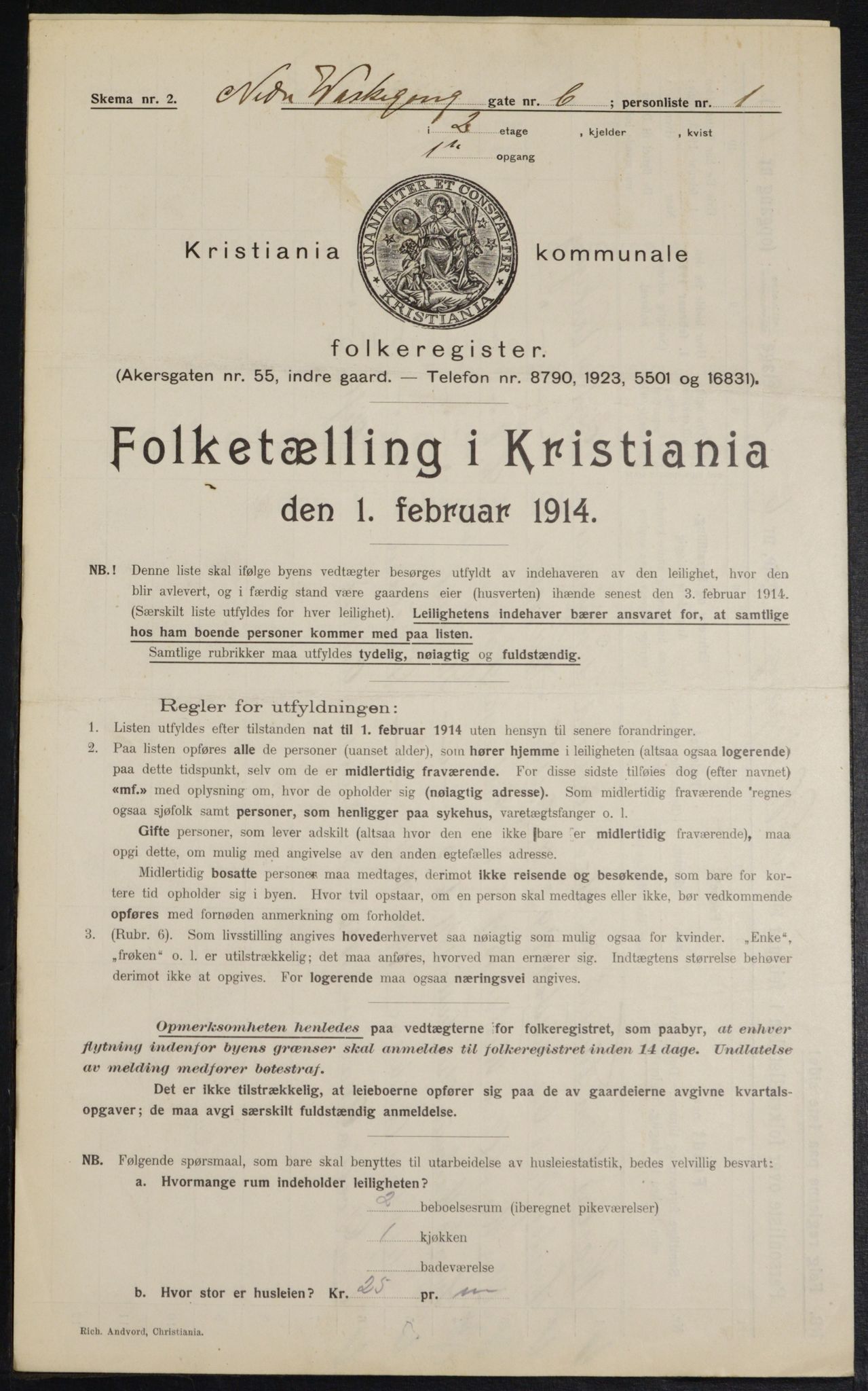 OBA, Municipal Census 1914 for Kristiania, 1914, p. 69549