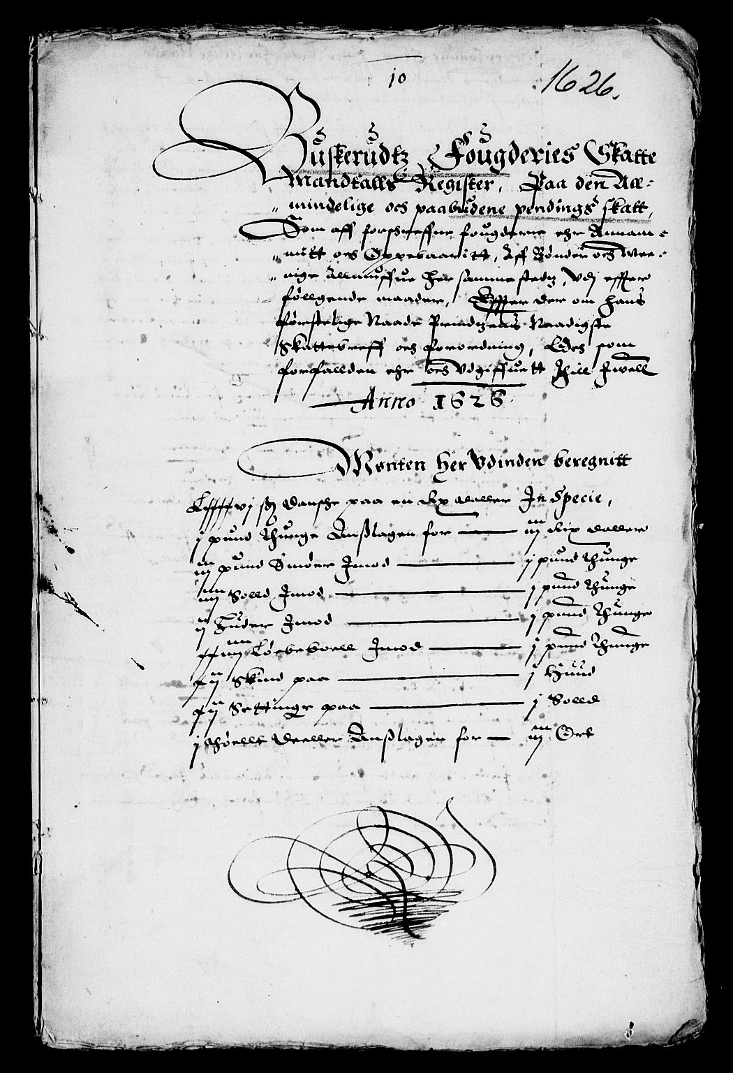 Rentekammeret inntil 1814, Reviderte regnskaper, Lensregnskaper, AV/RA-EA-5023/R/Rb/Rba/L0079: Akershus len, 1626
