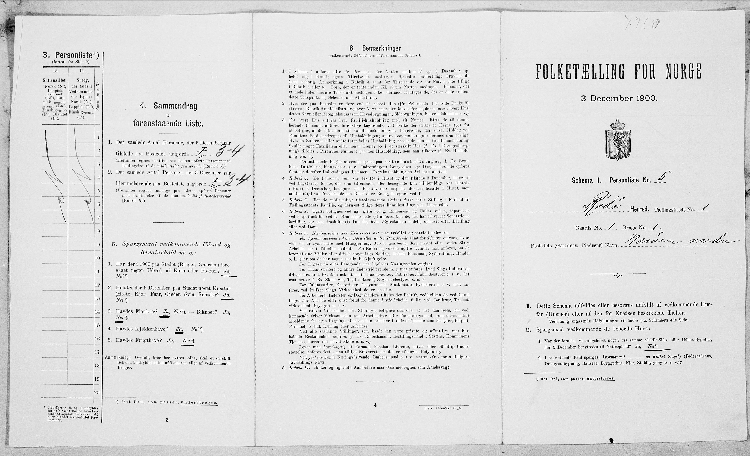 SAT, 1900 census for Rødøy, 1900, p. 26
