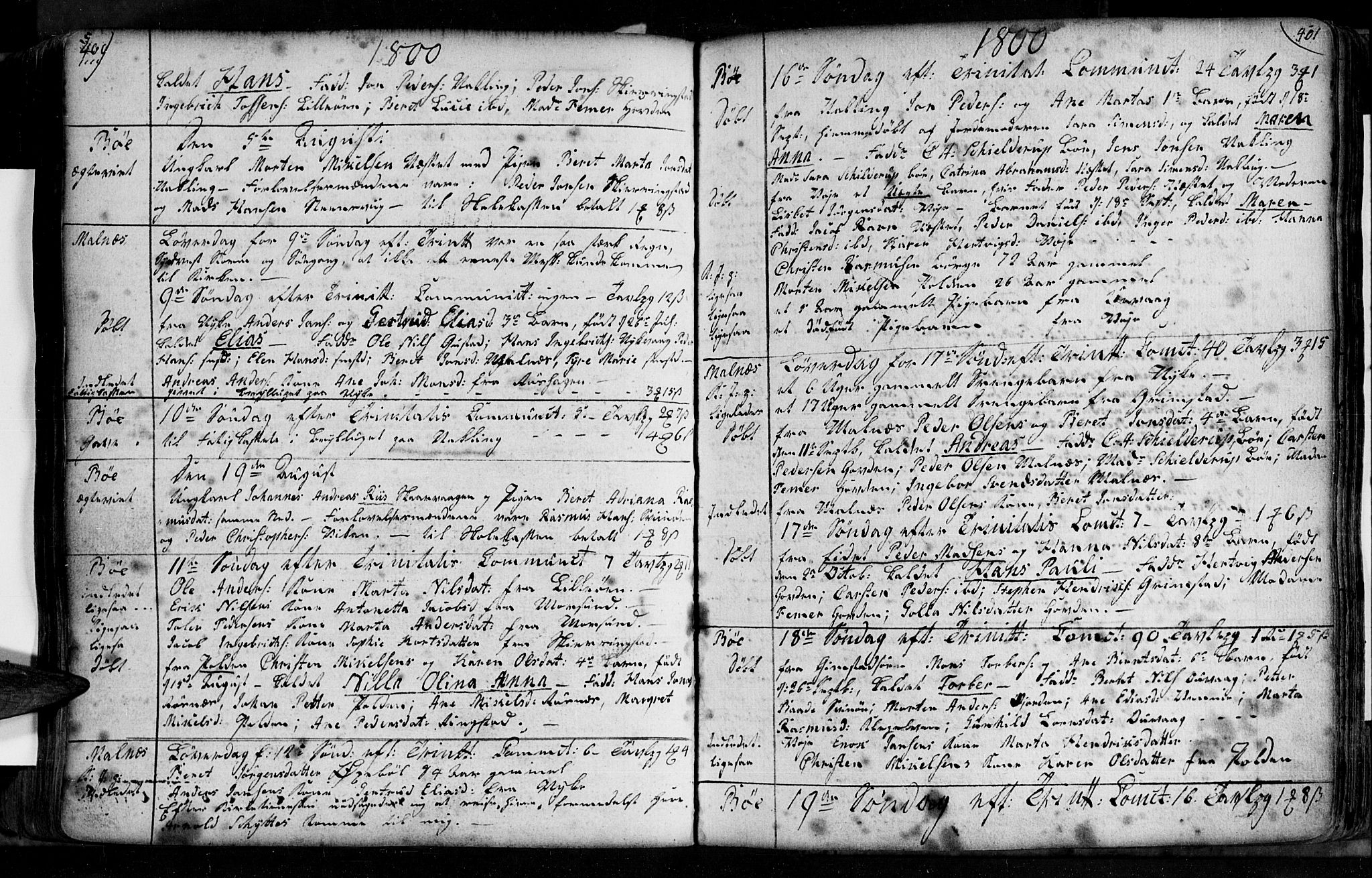 Ministerialprotokoller, klokkerbøker og fødselsregistre - Nordland, SAT/A-1459/891/L1297: Parish register (official) no. 891A02, 1759-1820, p. 500-501