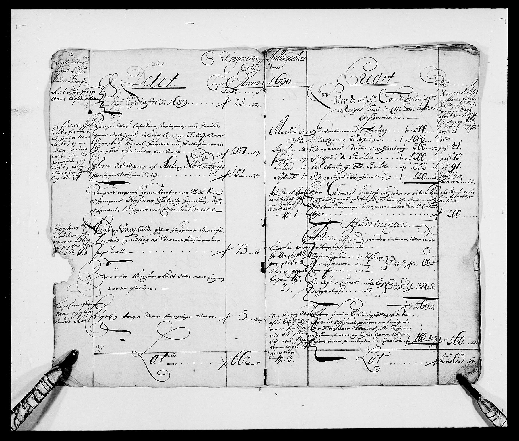 Rentekammeret inntil 1814, Reviderte regnskaper, Fogderegnskap, AV/RA-EA-4092/R21/L1448: Fogderegnskap Ringerike og Hallingdal, 1690-1692, p. 2