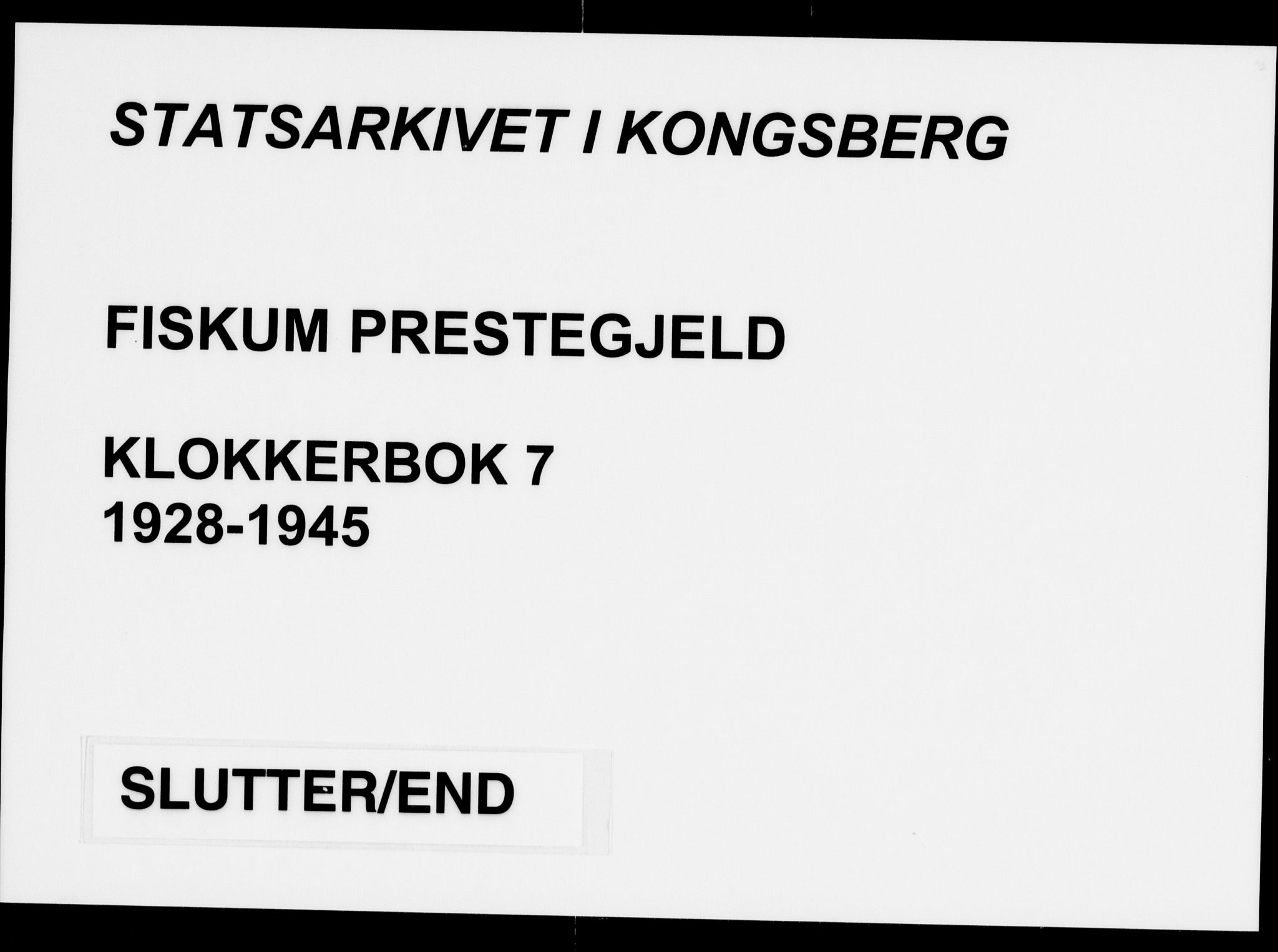 Fiskum kirkebøker, AV/SAKO-A-15/G/Ga/L0007: Parish register (copy) no. 7, 1928-1945