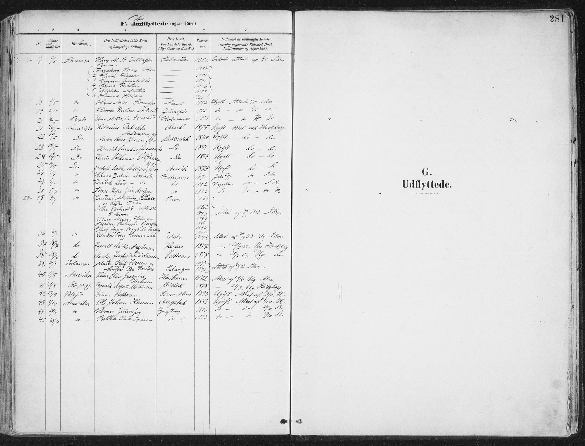 Ministerialprotokoller, klokkerbøker og fødselsregistre - Nordland, SAT/A-1459/888/L1246: Parish register (official) no. 888A12, 1891-1903, p. 281