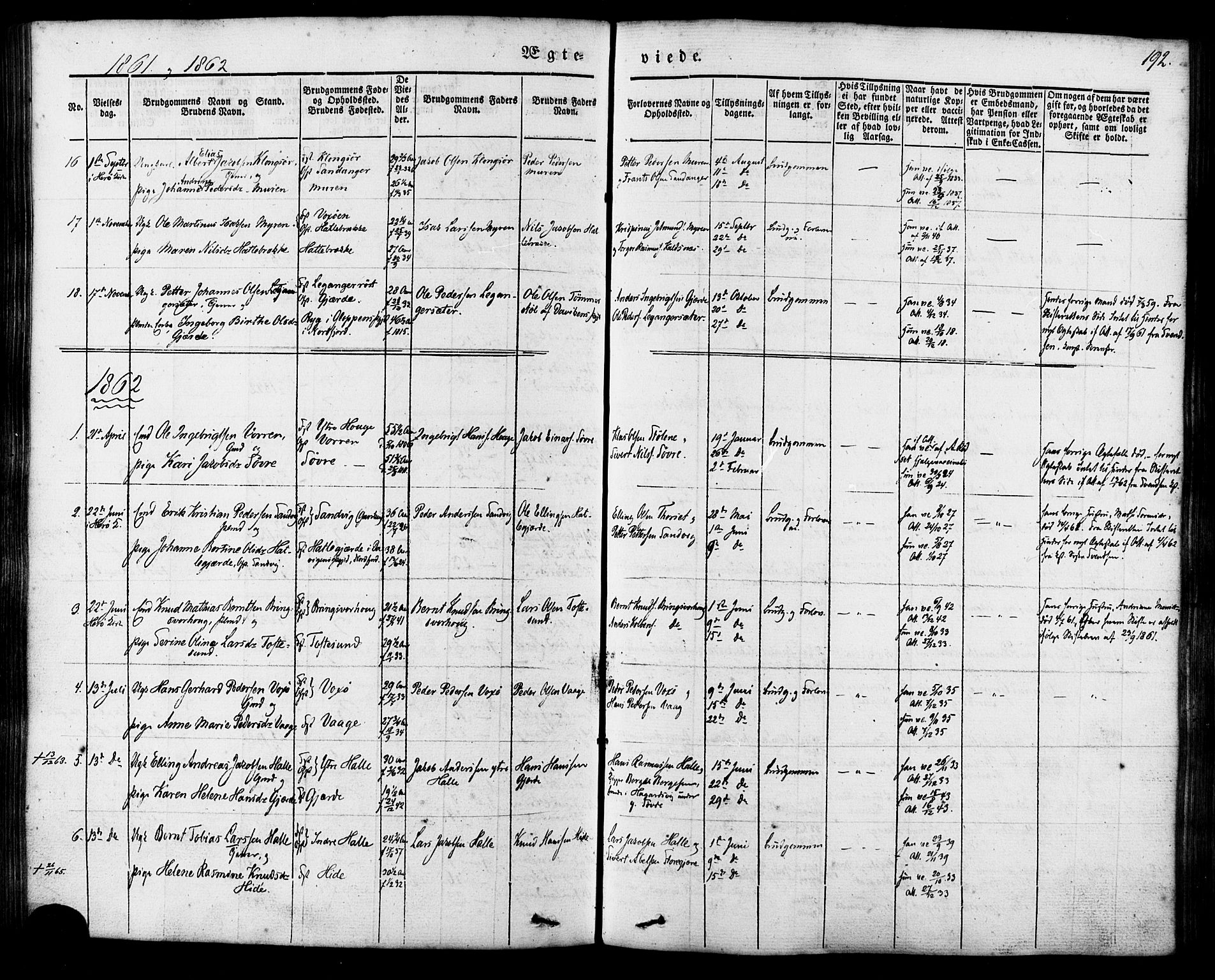 Ministerialprotokoller, klokkerbøker og fødselsregistre - Møre og Romsdal, AV/SAT-A-1454/503/L0034: Parish register (official) no. 503A02, 1841-1884, p. 192