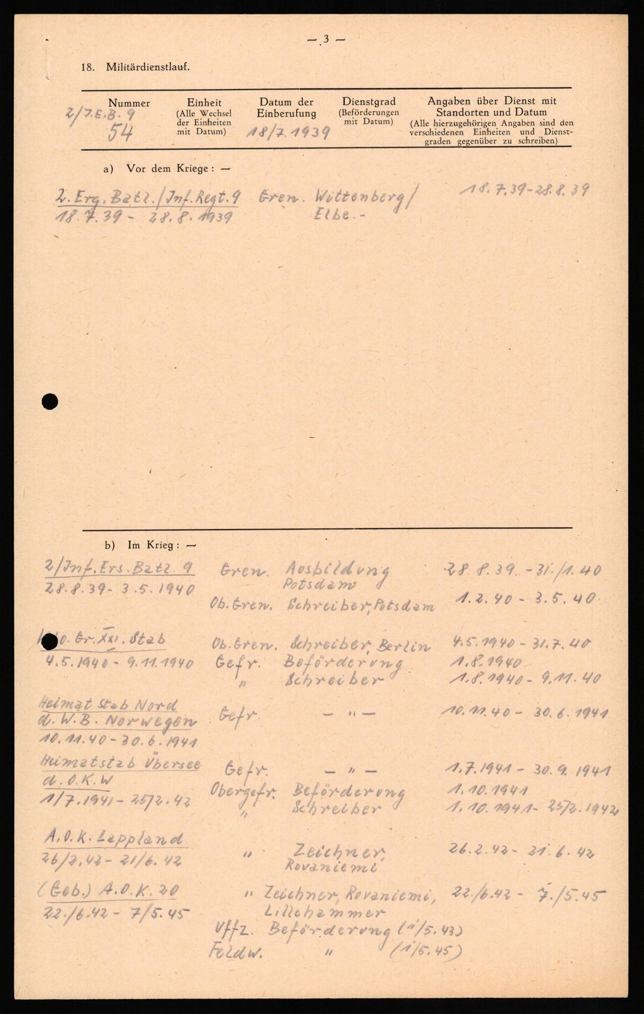 Forsvaret, Forsvarets overkommando II, RA/RAFA-3915/D/Db/L0017: CI Questionaires. Tyske okkupasjonsstyrker i Norge. Tyskere., 1945-1946, p. 457