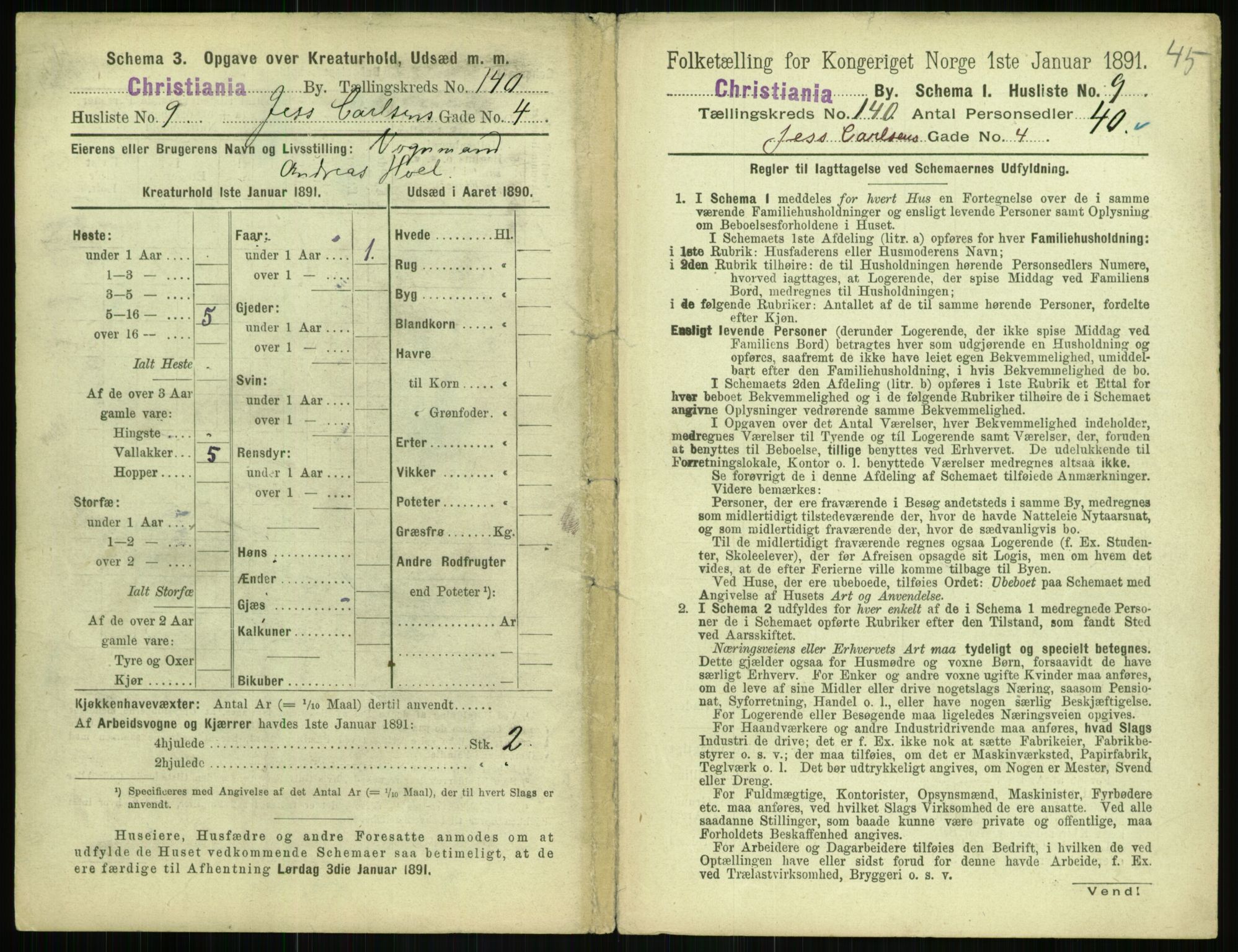 RA, 1891 census for 0301 Kristiania, 1891, p. 77452