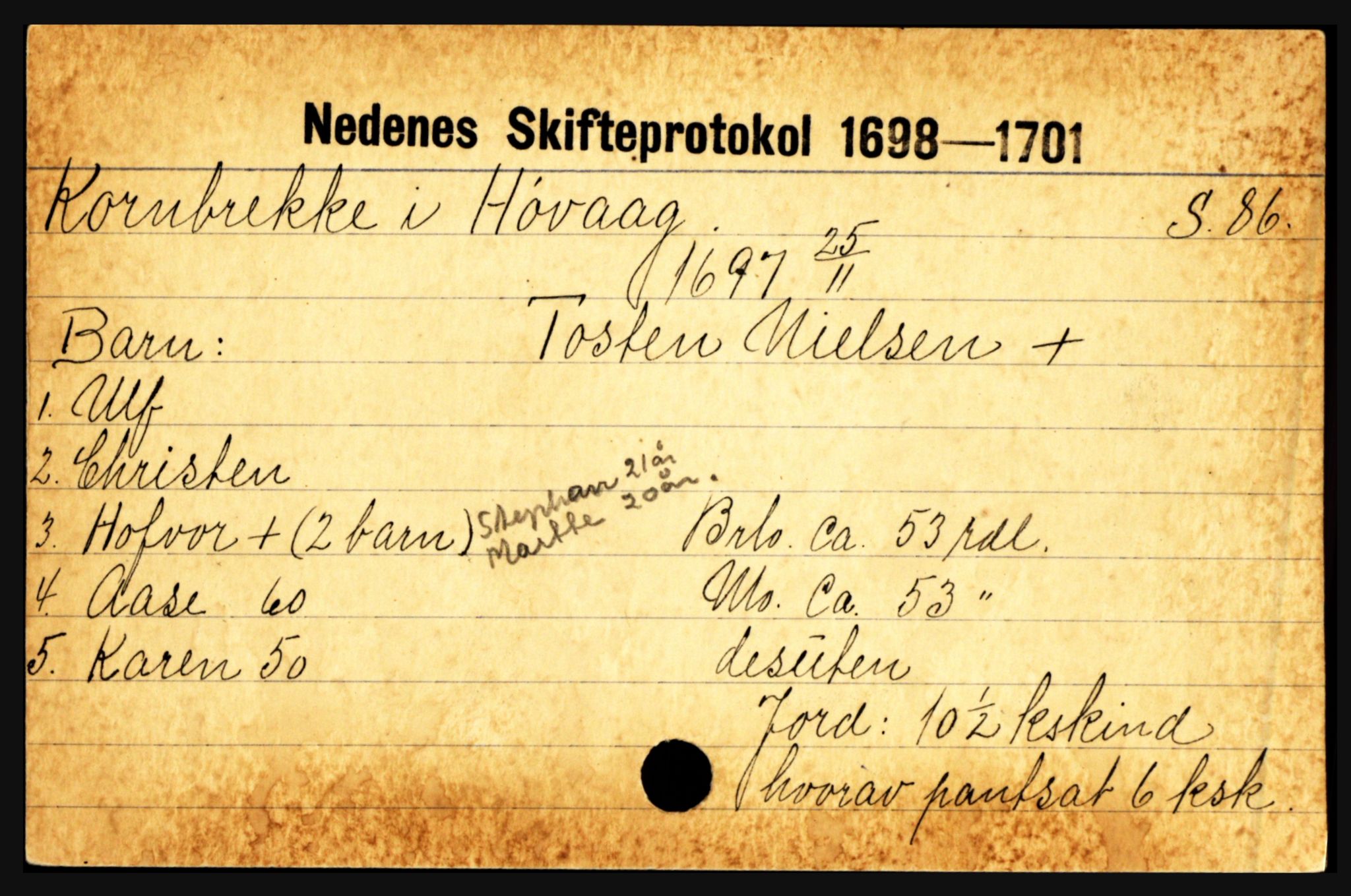 Nedenes sorenskriveri før 1824, AV/SAK-1221-0007/H, p. 15775