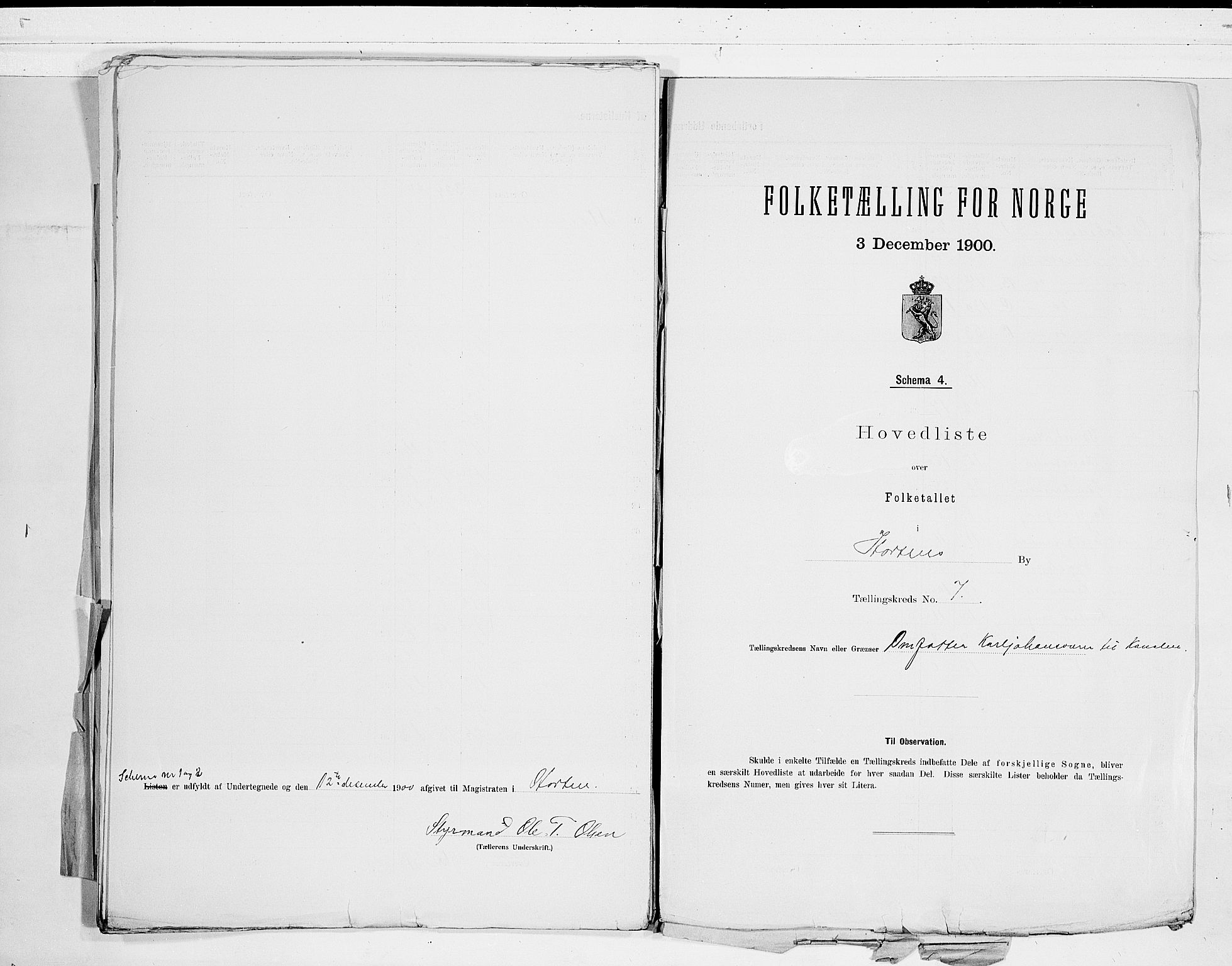 RA, 1900 census for Horten, 1900, p. 28