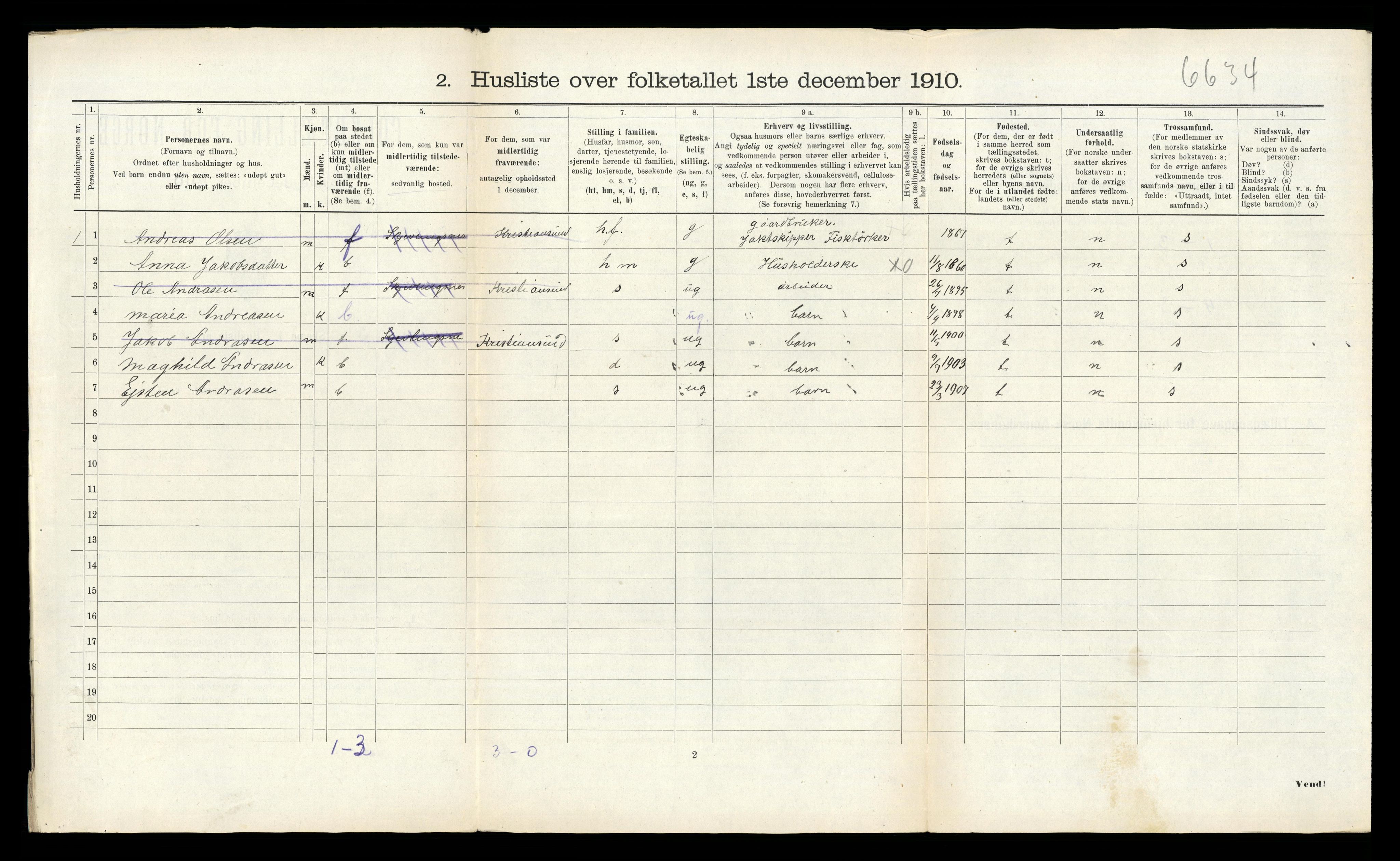 RA, 1910 census for Frei, 1910, p. 323