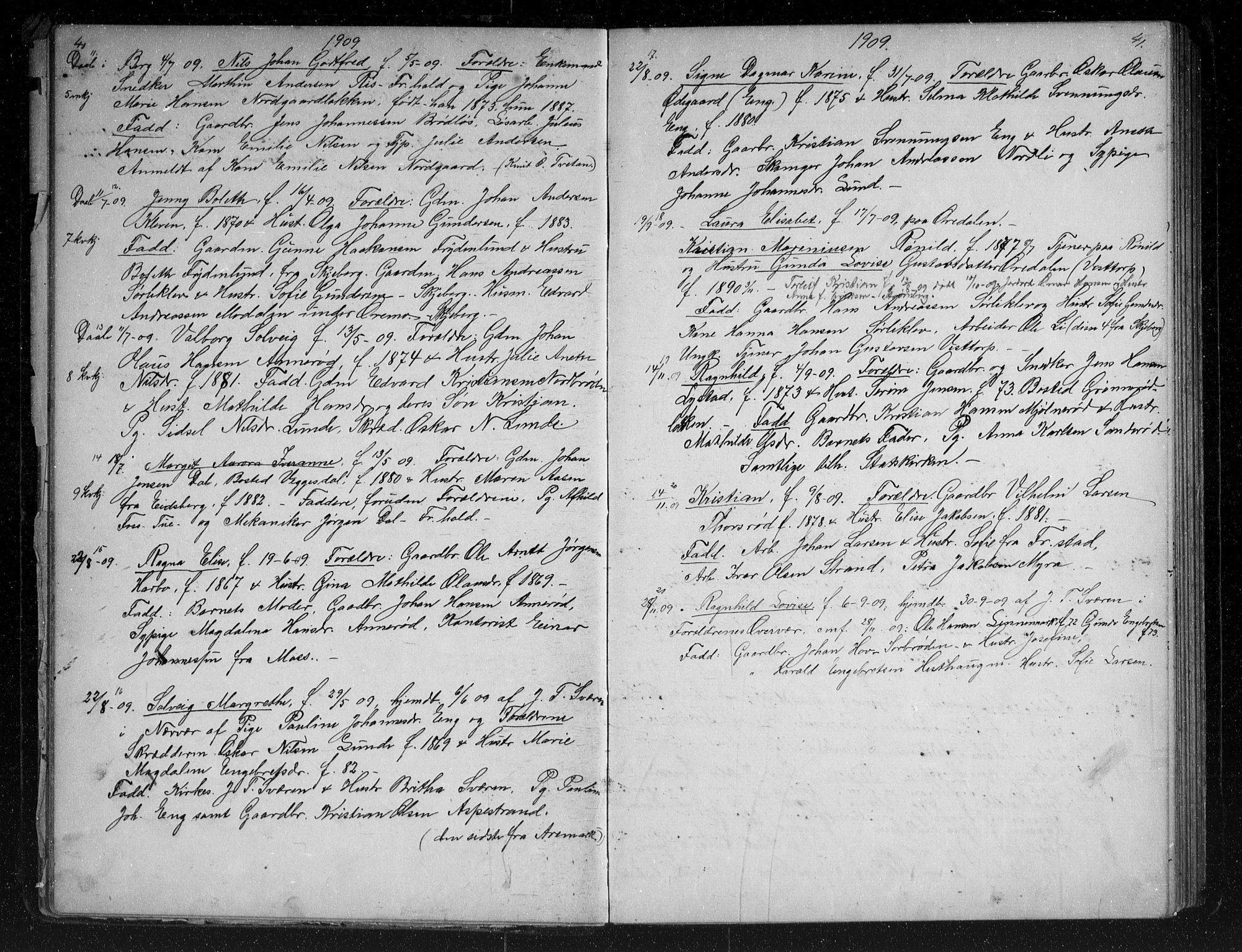 Berg prestekontor Kirkebøker, AV/SAO-A-10902/G/Gc/L0003: Parish register (copy) no. III 3, 1887-1958, p. 40-41