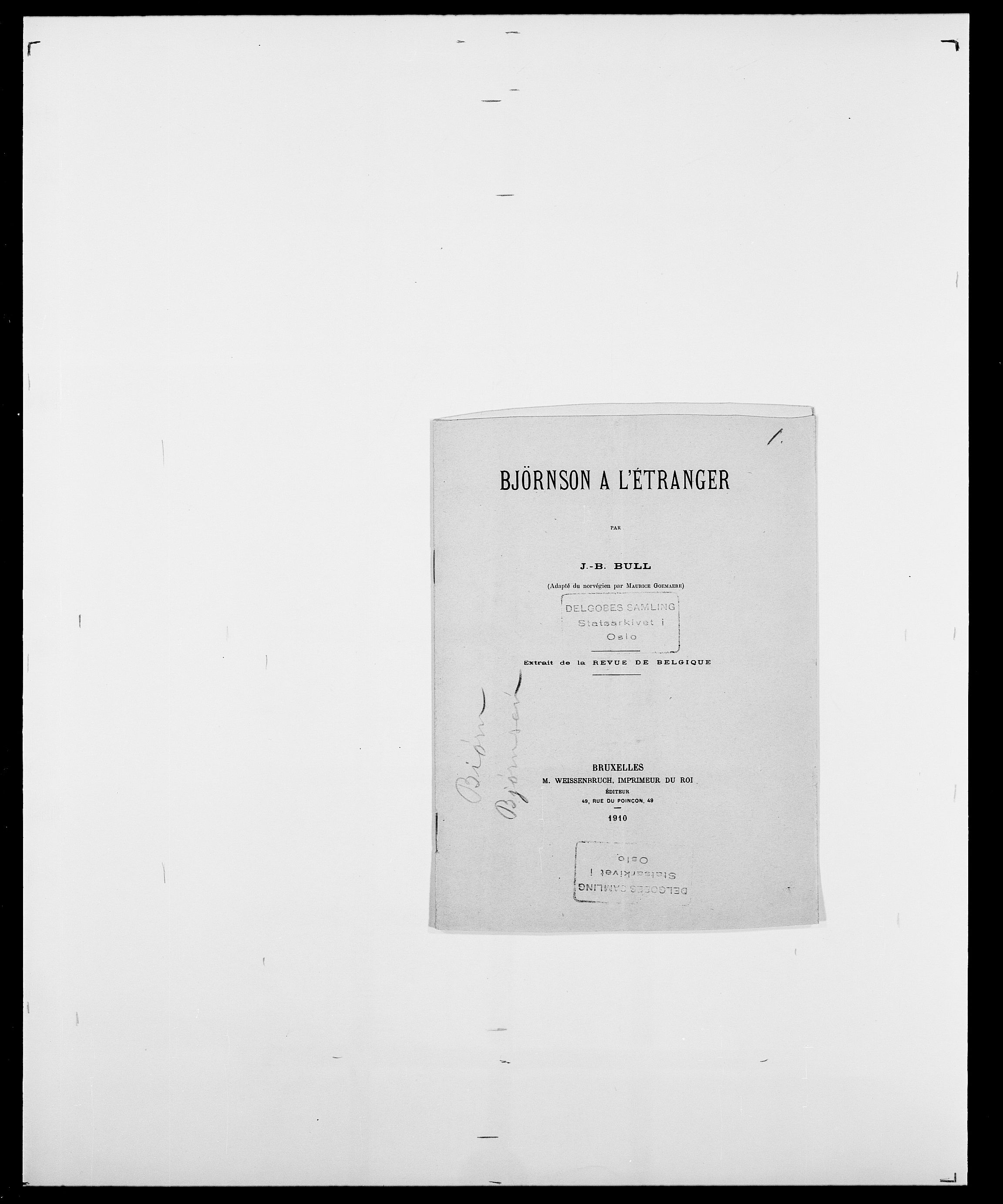 Delgobe, Charles Antoine - samling, SAO/PAO-0038/D/Da/L0004: Bergendahl - Blære, p. 479