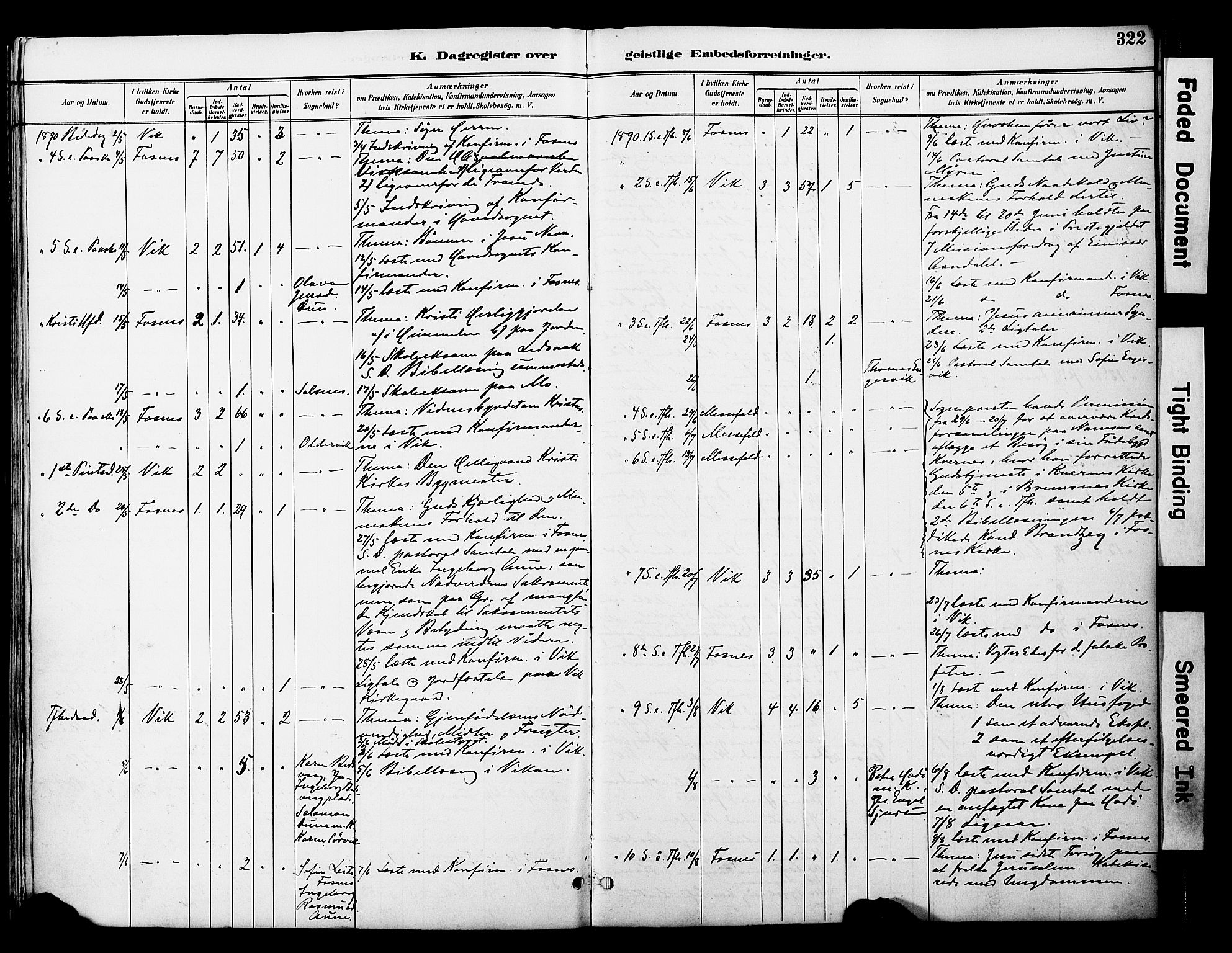 Ministerialprotokoller, klokkerbøker og fødselsregistre - Nord-Trøndelag, AV/SAT-A-1458/774/L0628: Parish register (official) no. 774A02, 1887-1903, p. 322