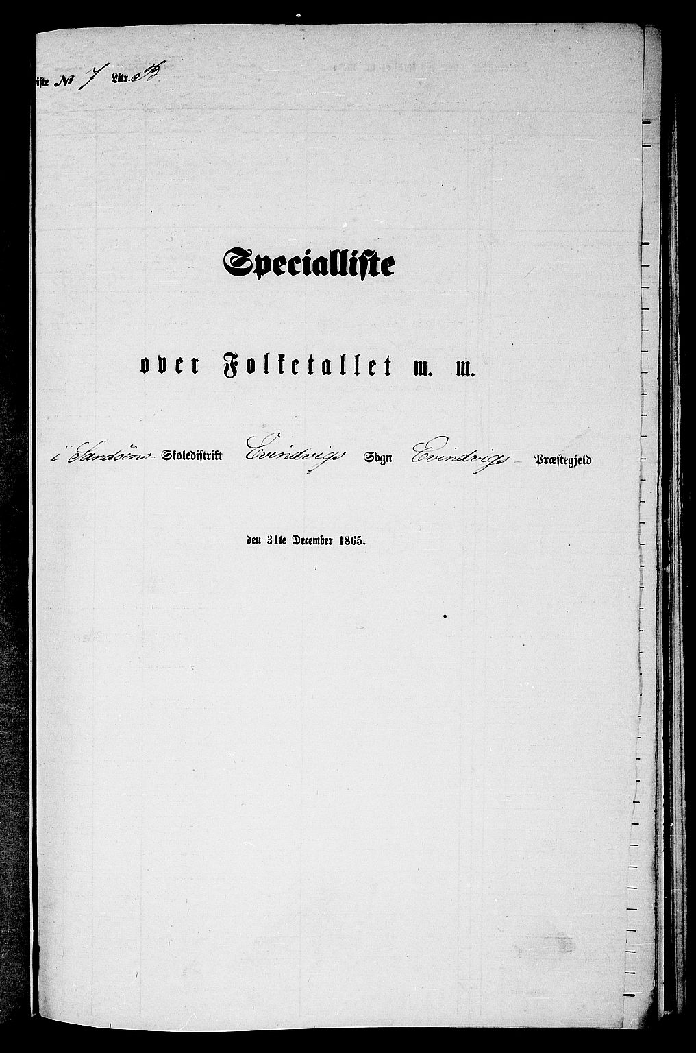 RA, 1865 census for Eivindvik, 1865, p. 98