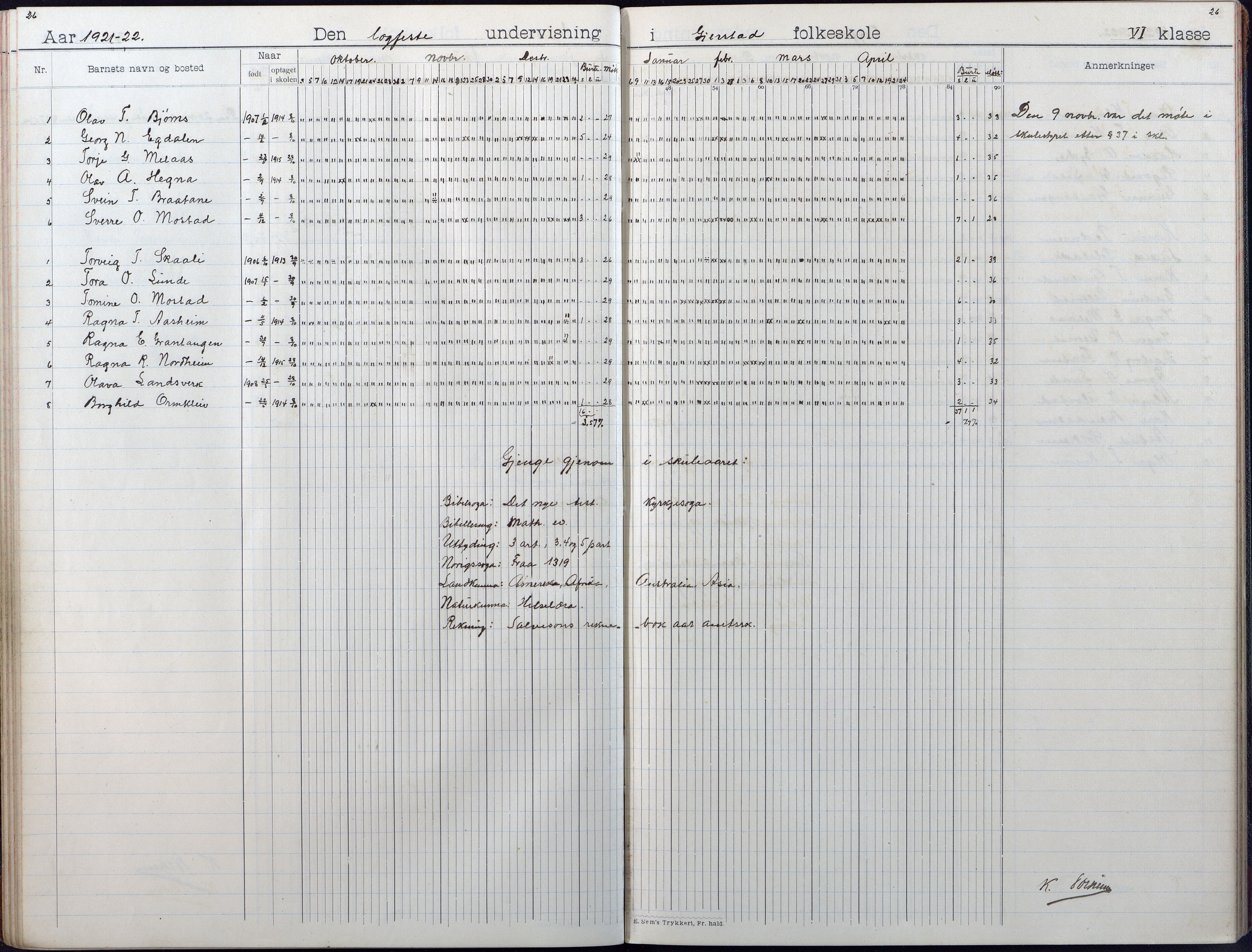 Gjerstad Kommune, Gjerstad Skole, AAMA/KA0911-550a/F01/L0010: Dagbok, 1908-1934, p. 26