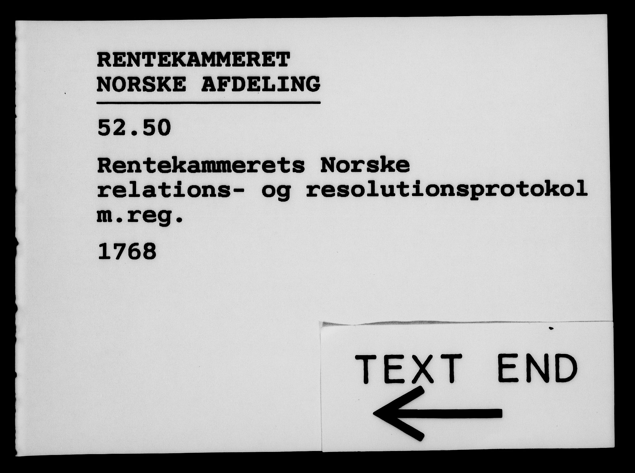 Rentekammeret, Kammerkanselliet, AV/RA-EA-3111/G/Gf/Gfa/L0050: Norsk relasjons- og resolusjonsprotokoll (merket RK 52.50), 1768, p. 329