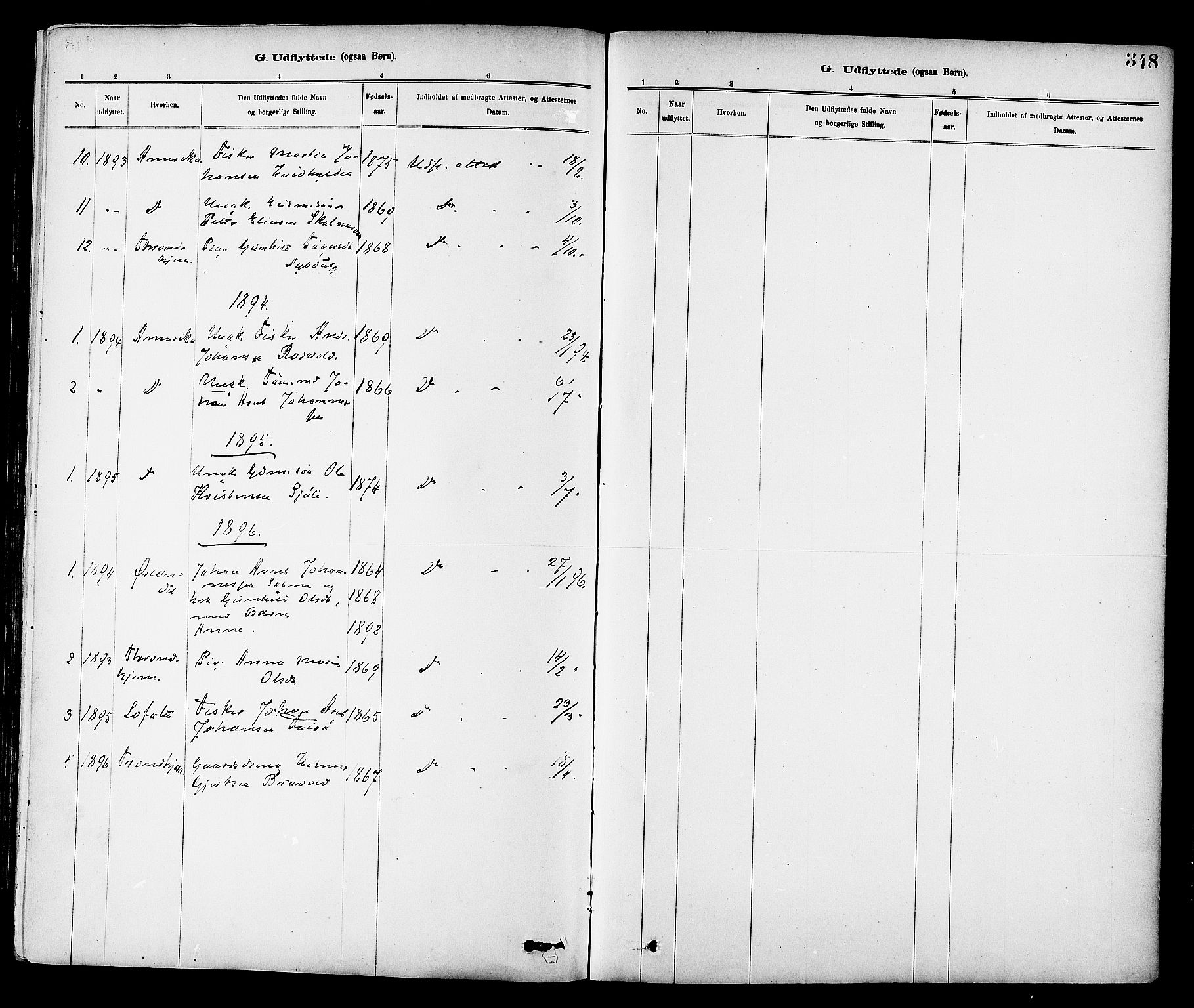 Ministerialprotokoller, klokkerbøker og fødselsregistre - Sør-Trøndelag, SAT/A-1456/647/L0634: Parish register (official) no. 647A01, 1885-1896, p. 348