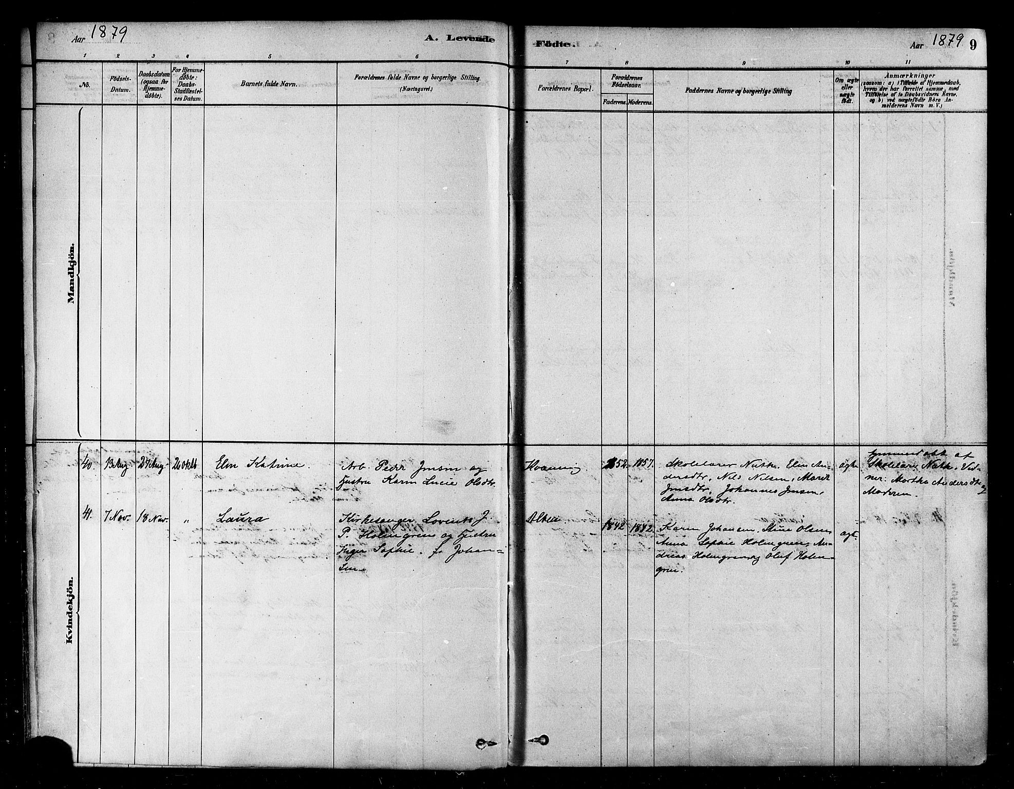 Alta sokneprestkontor, AV/SATØ-S-1338/H/Ha/L0002.kirke: Parish register (official) no. 2, 1879-1892, p. 9